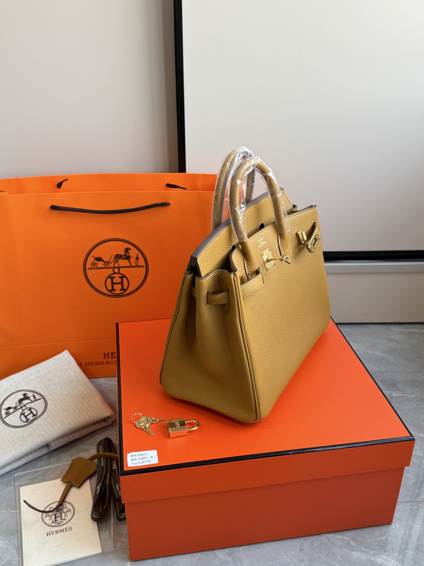 Hermès 铂金包·金扣芝麻色