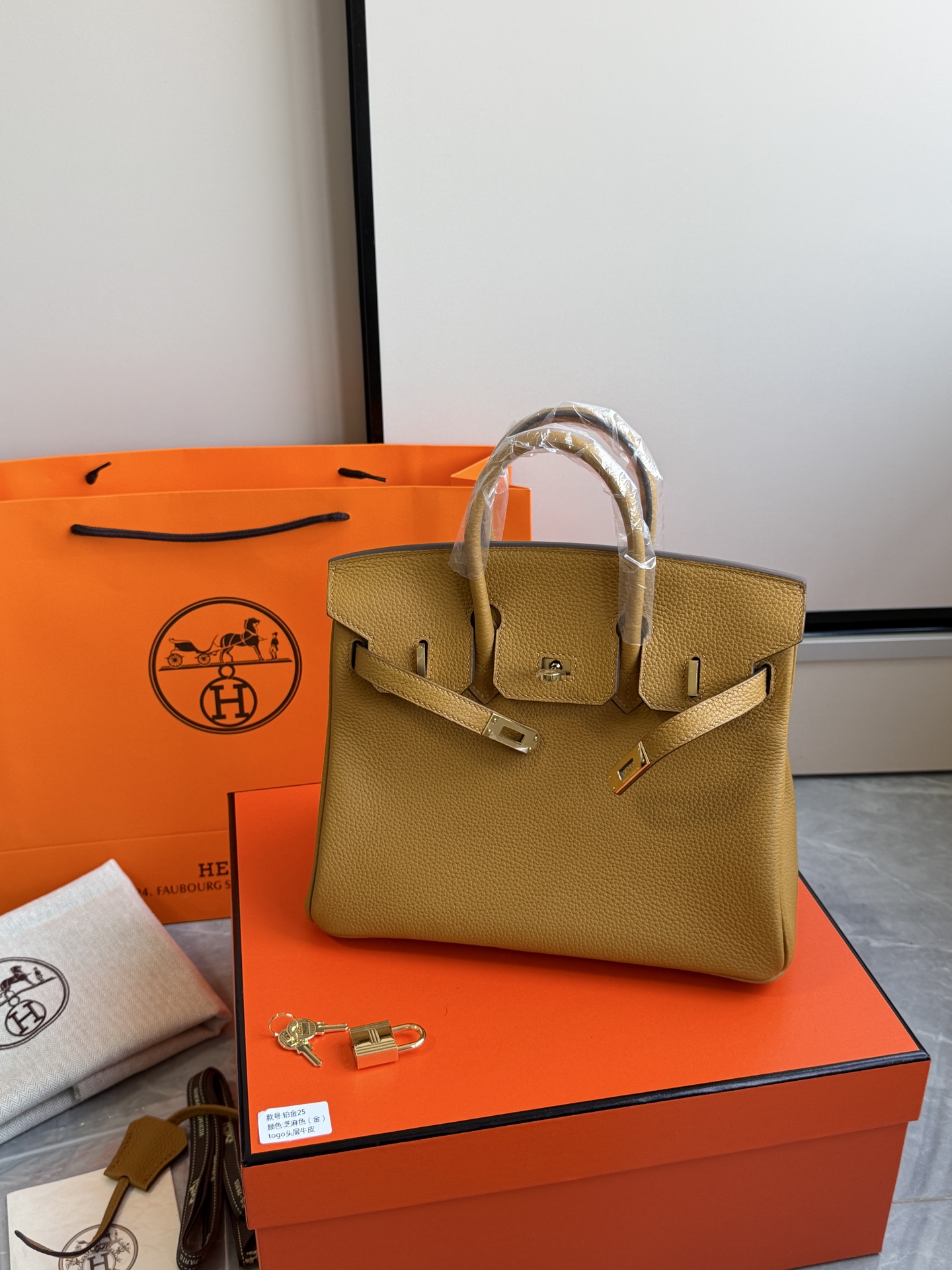 Hermès 铂金包·金扣芝麻色