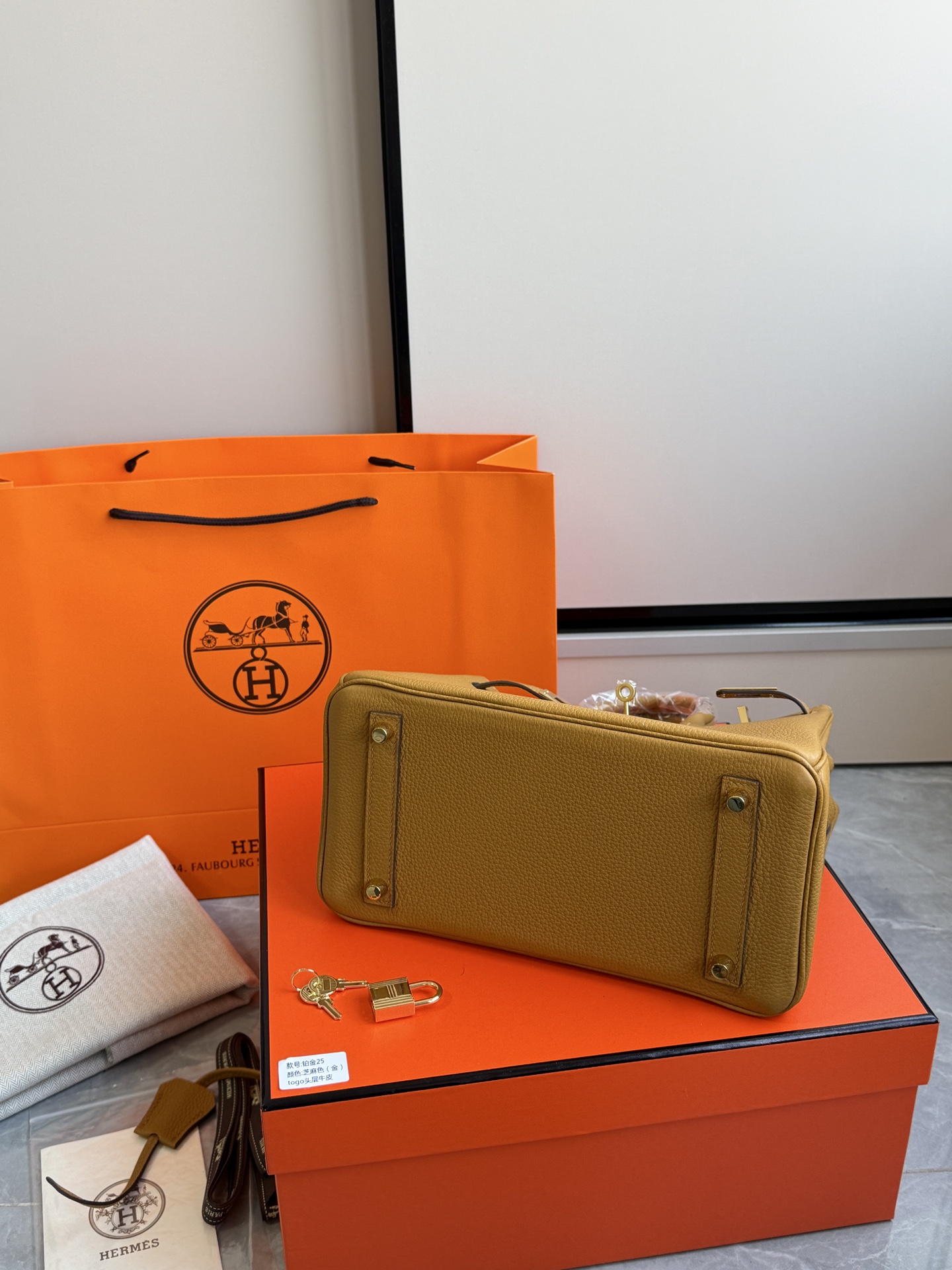 Hermès 铂金包·金扣芝麻色