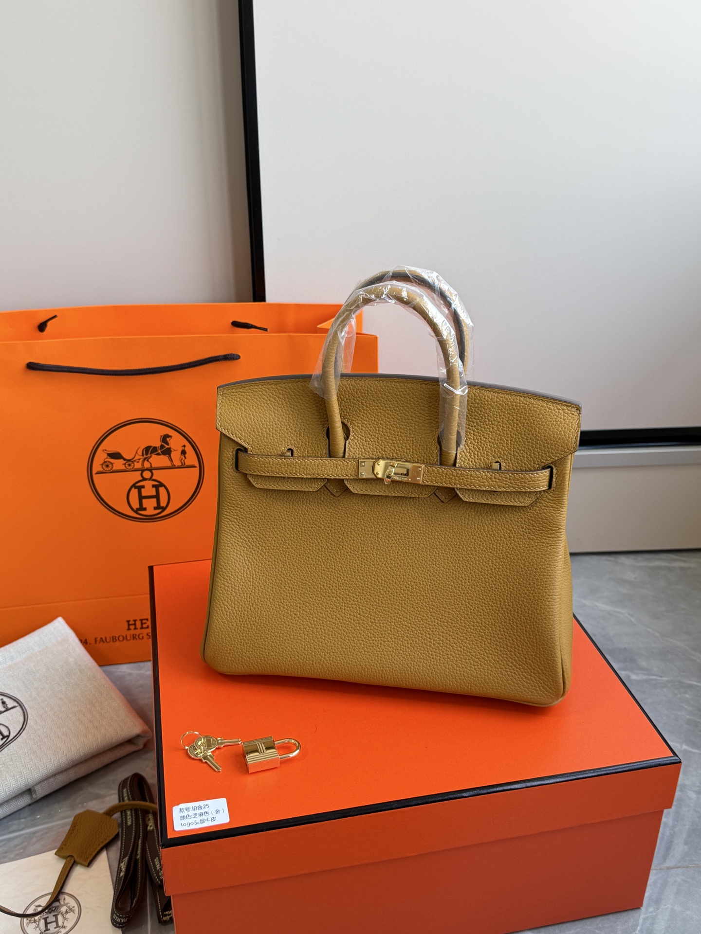 Hermès 铂金包·金扣芝麻色