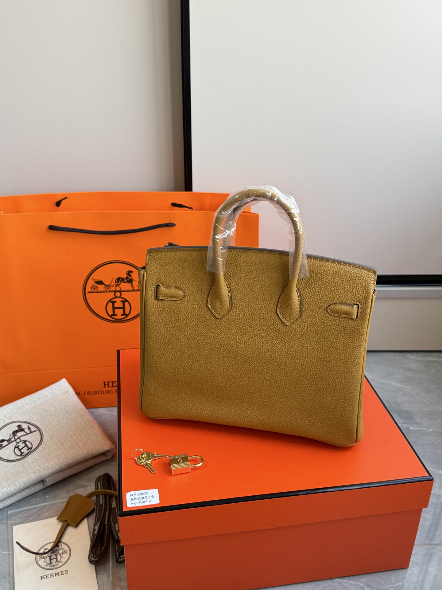 Hermès 铂金包·金扣芝麻色