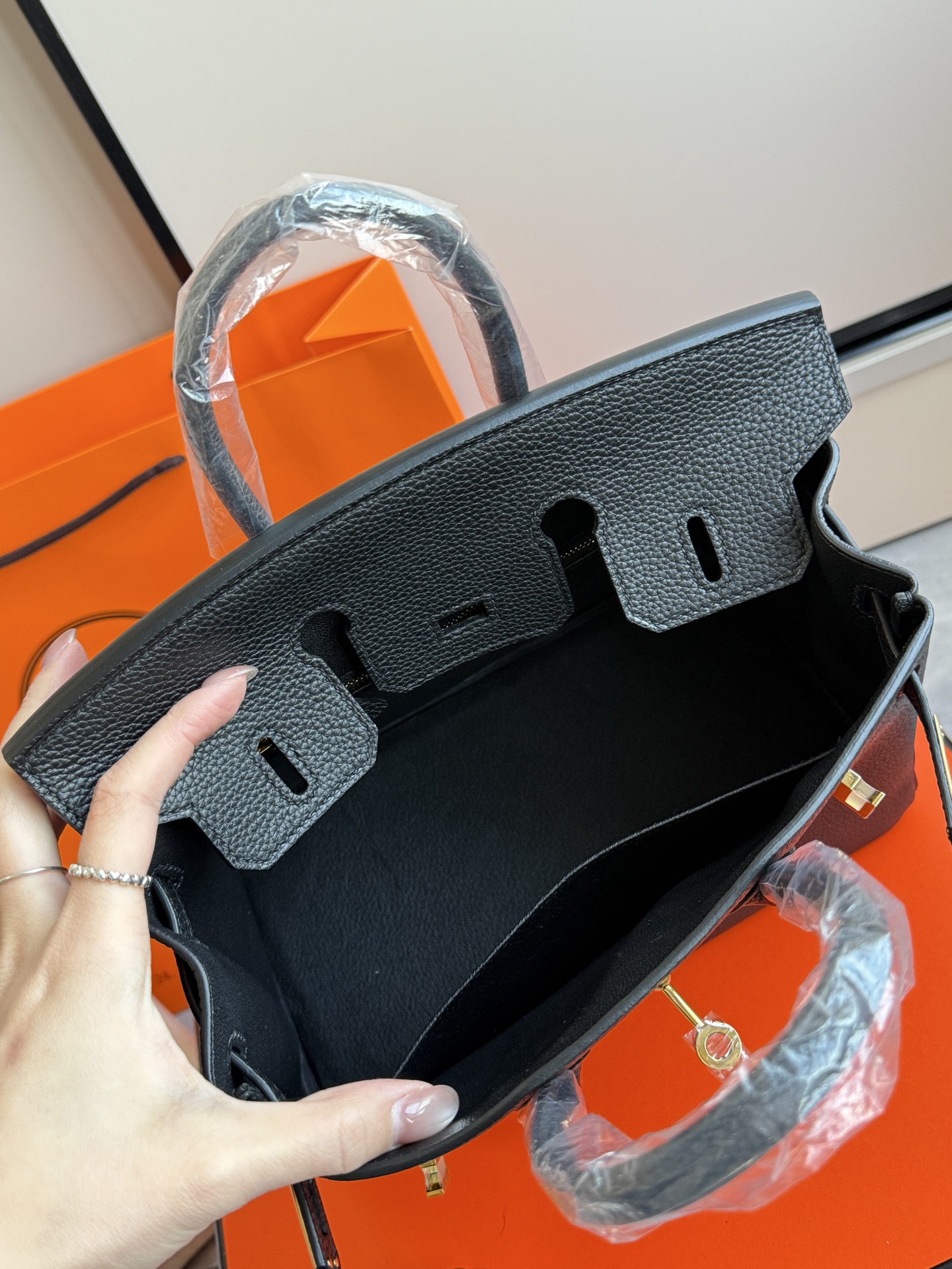 Hermès 铂金包·金扣黑色
