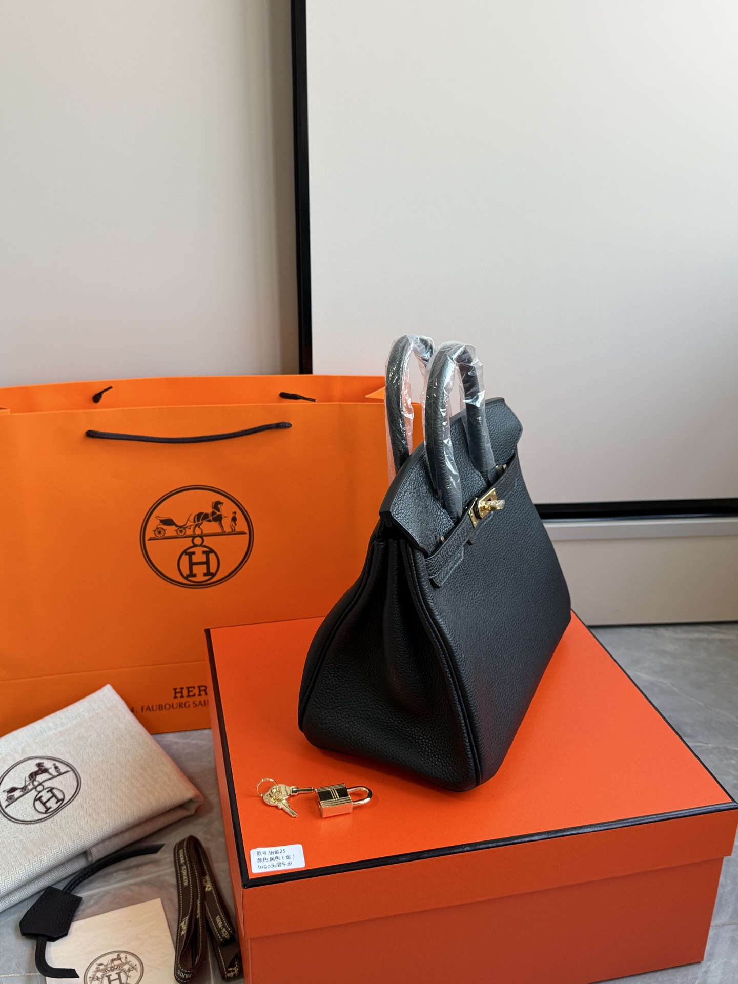 Hermès 铂金包·金扣黑色