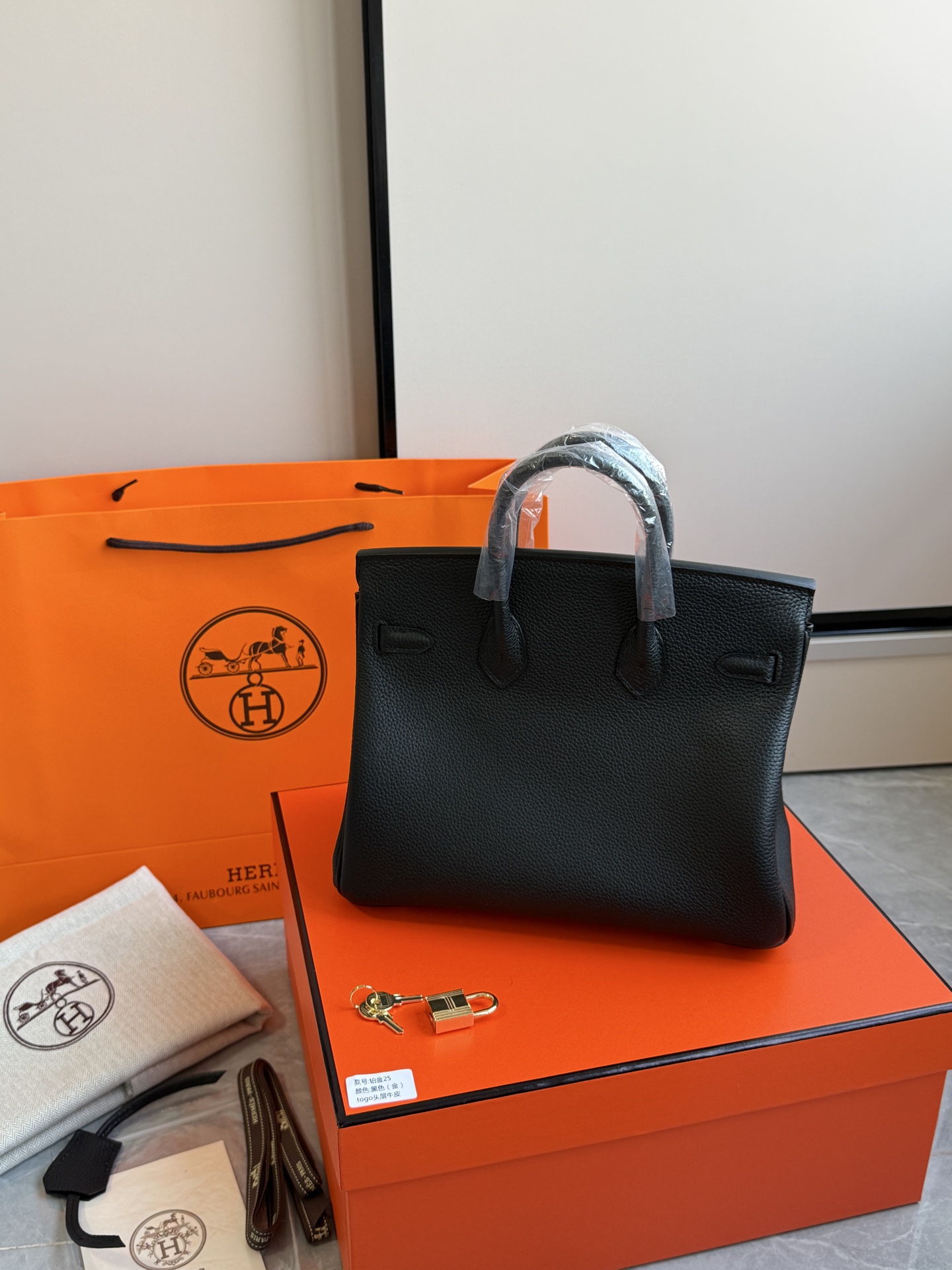 Hermès 铂金包·金扣黑色