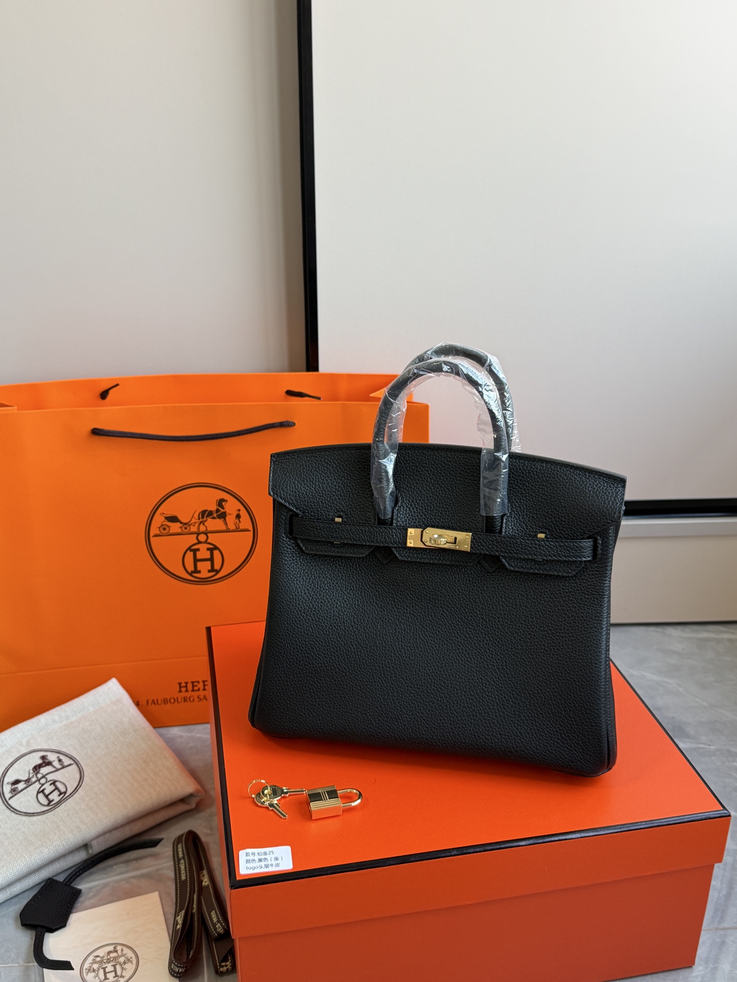 Hermès 铂金包·金扣黑色