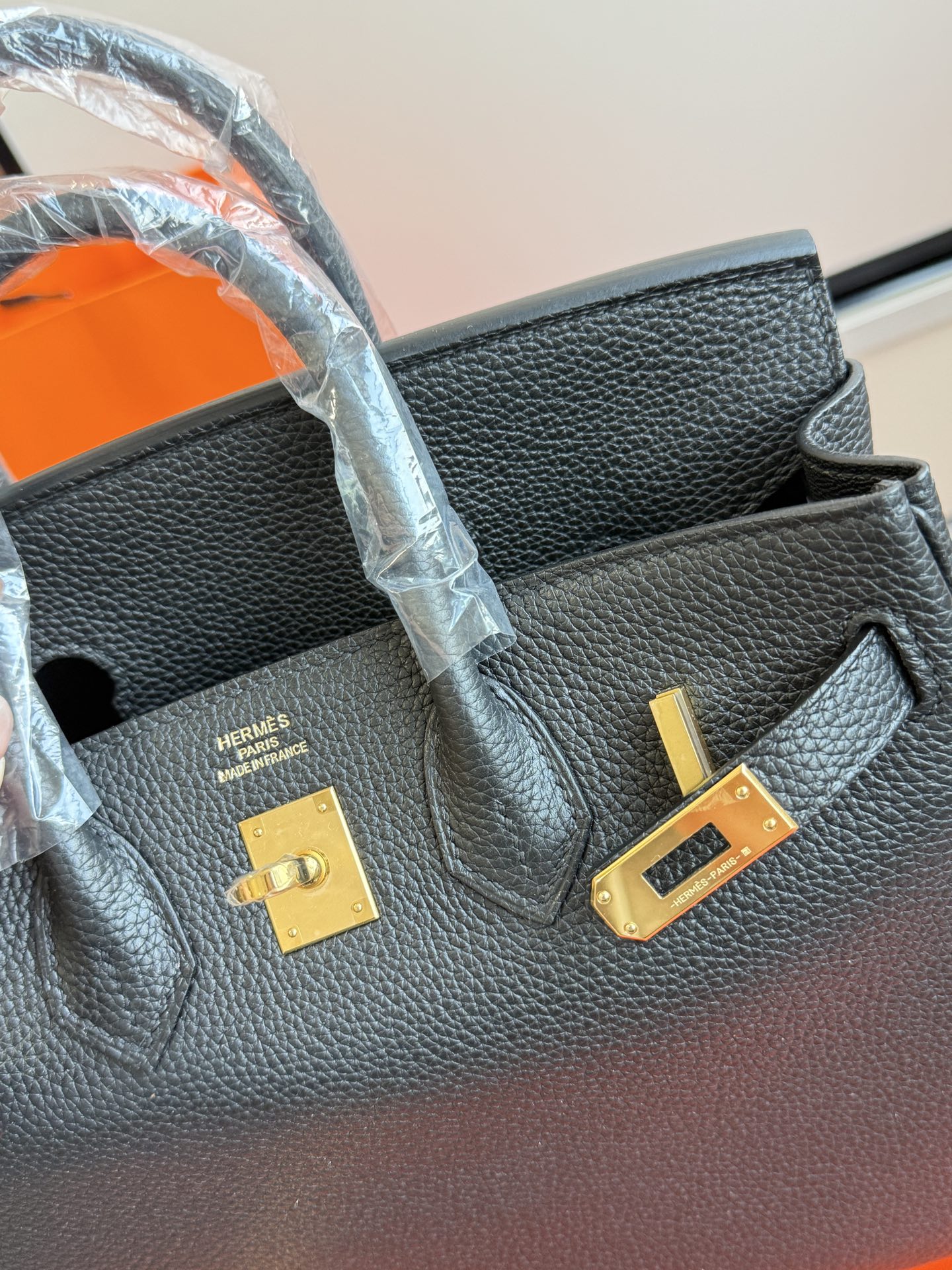 Hermès 铂金包·金扣黑色