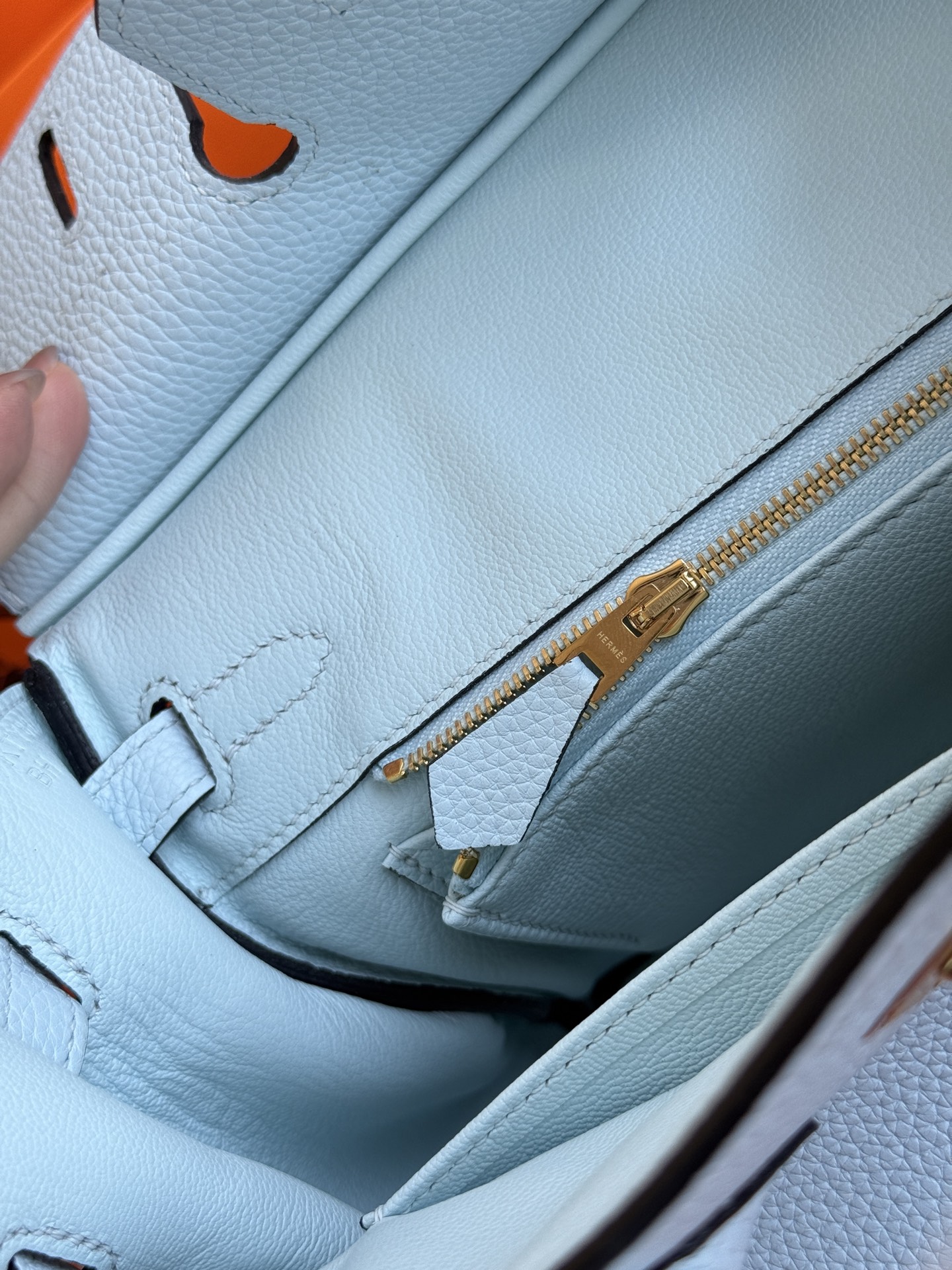 Hermès 铂金包·金扣雾霾兰