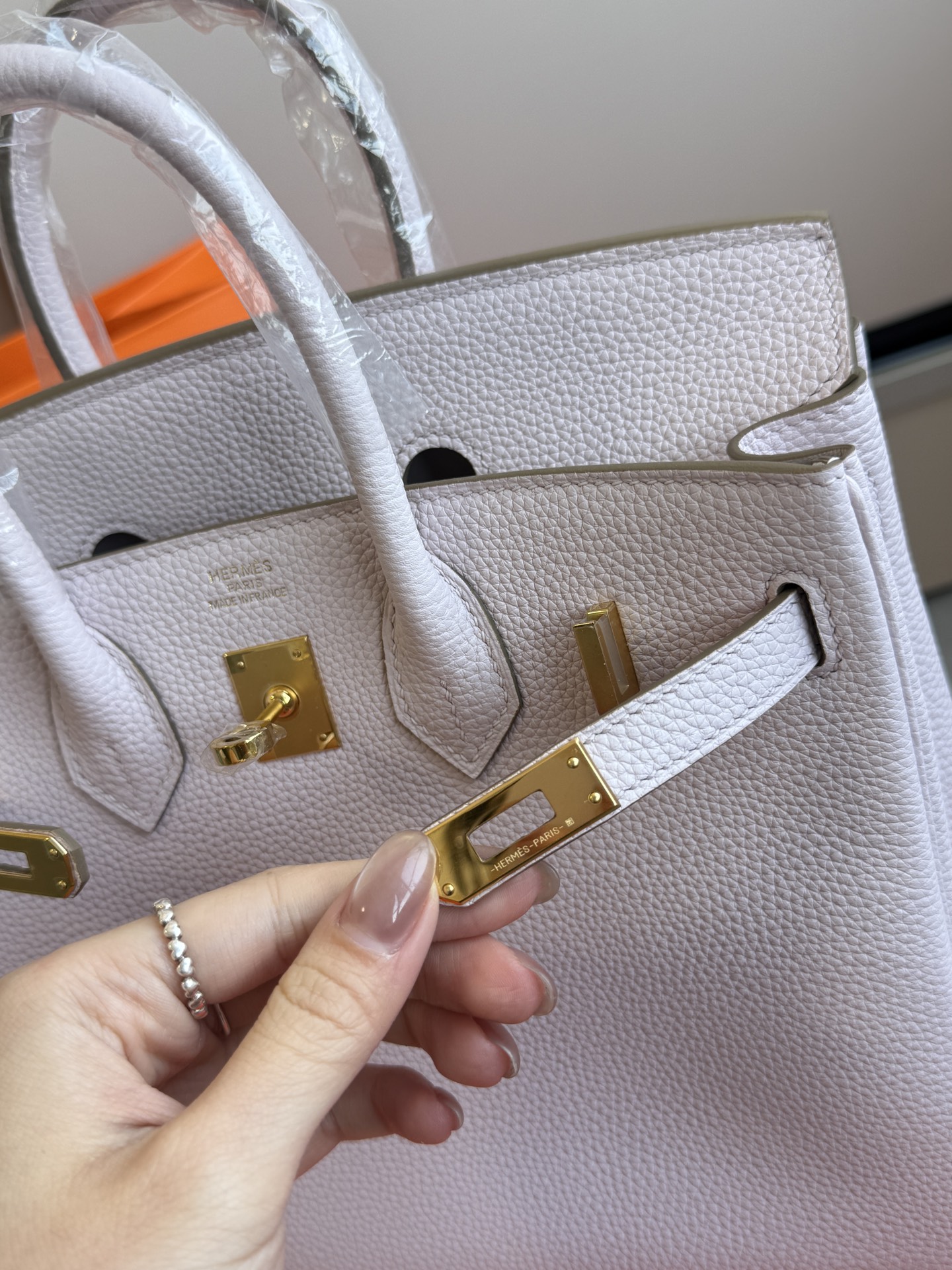 Hermès 铂金包·金扣梦幻粉