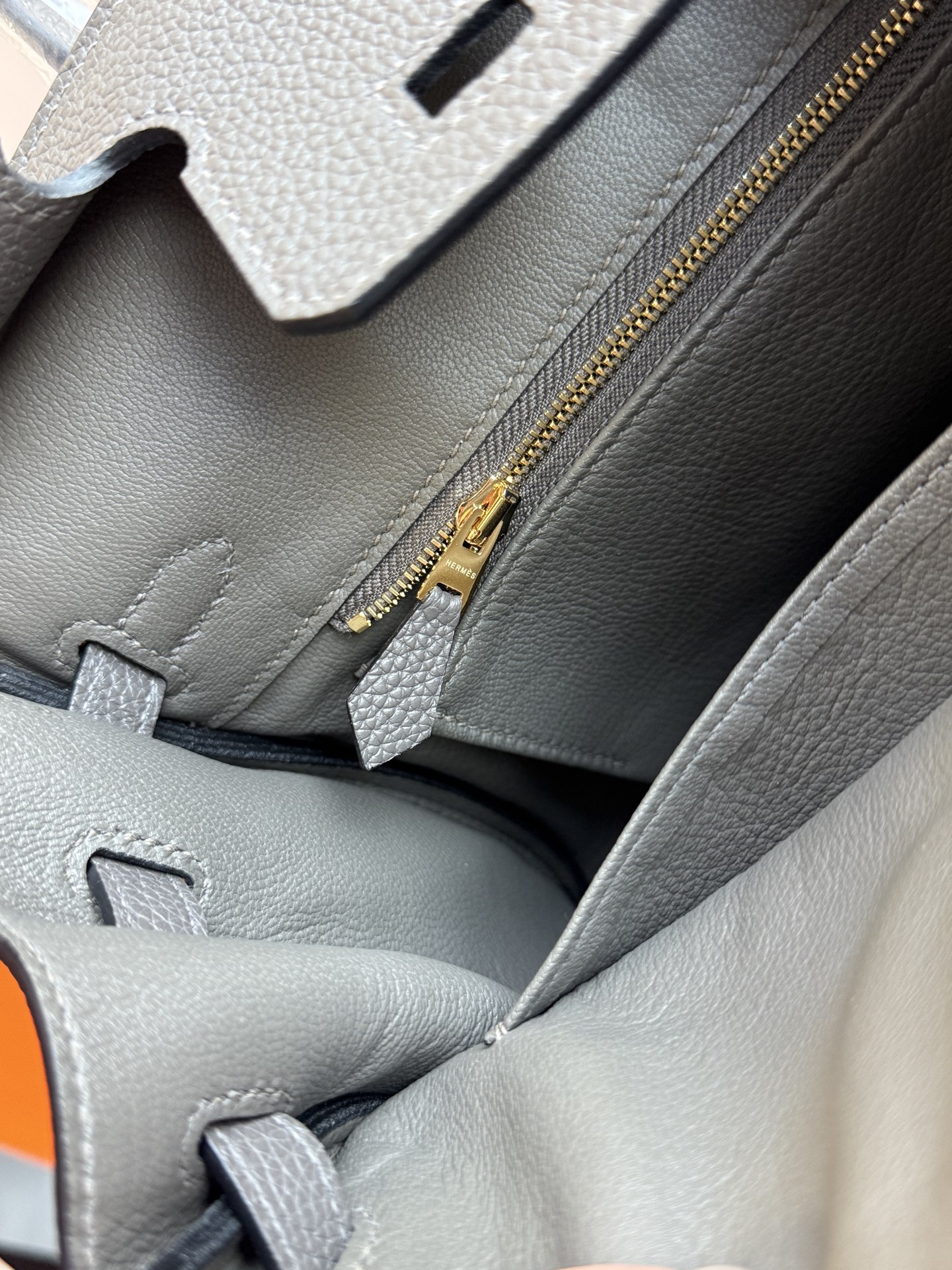 Hermès 铂金包·金扣锡器灰