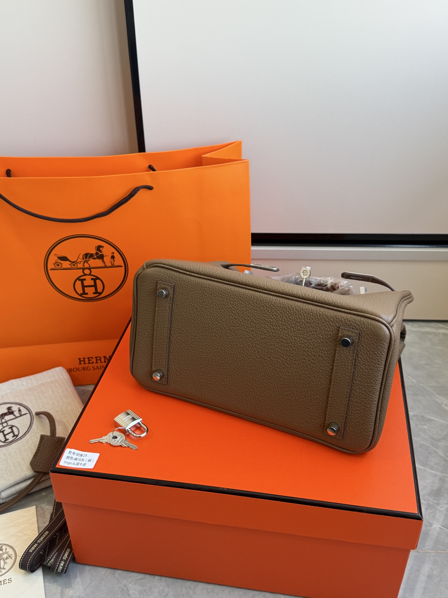 Hermès 铂金包·银扣威马灰