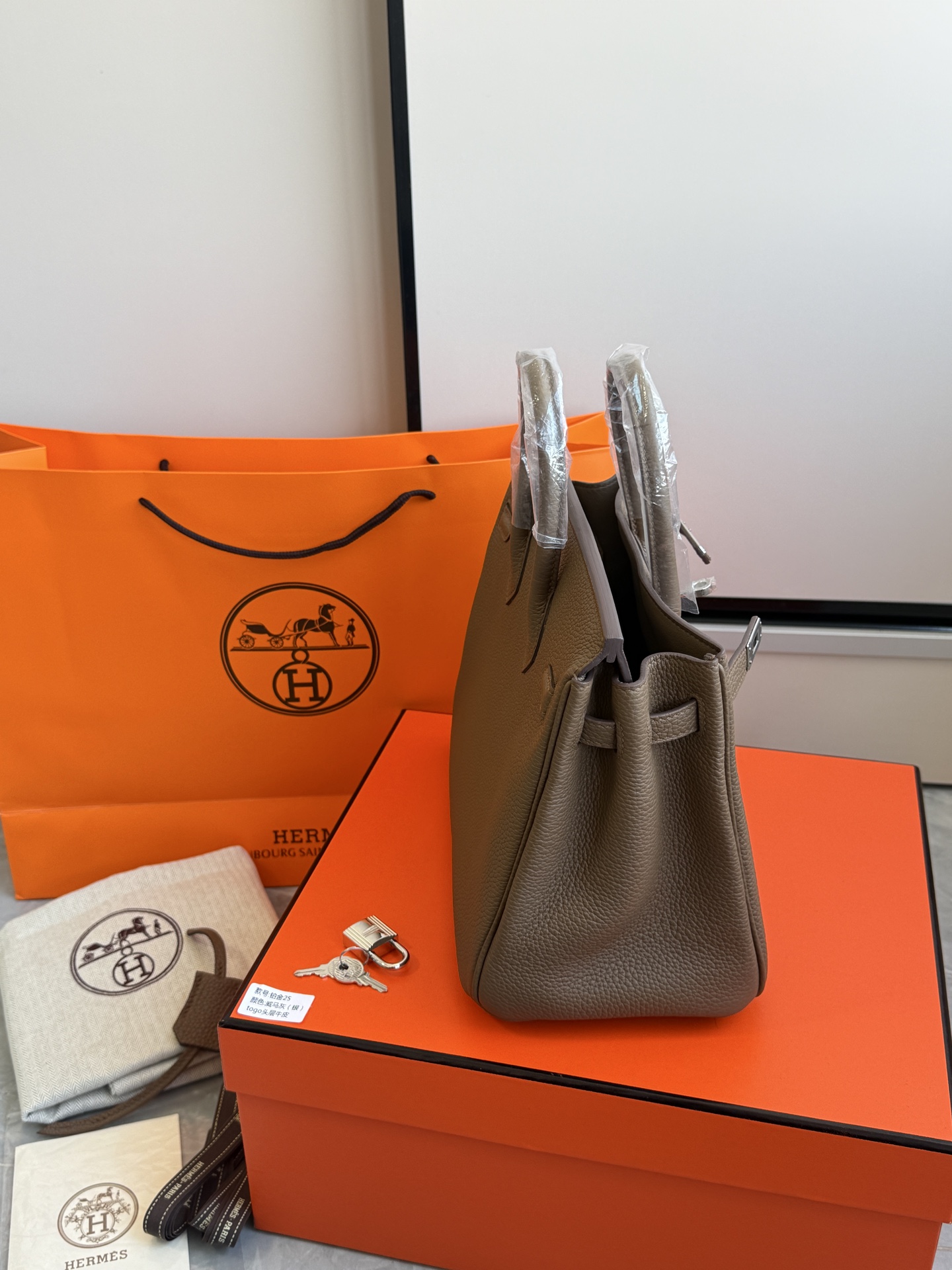 Hermès 铂金包·银扣威马灰