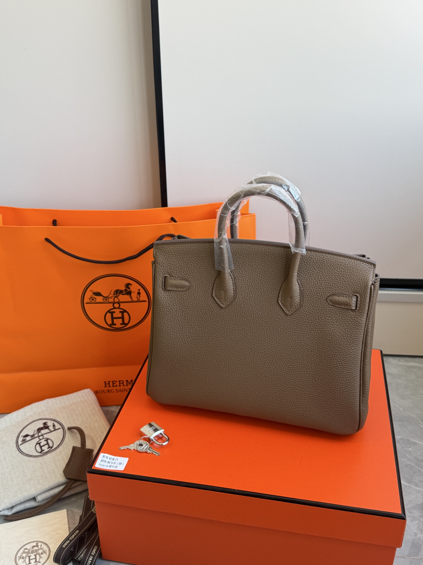 Hermès 铂金包·银扣威马灰