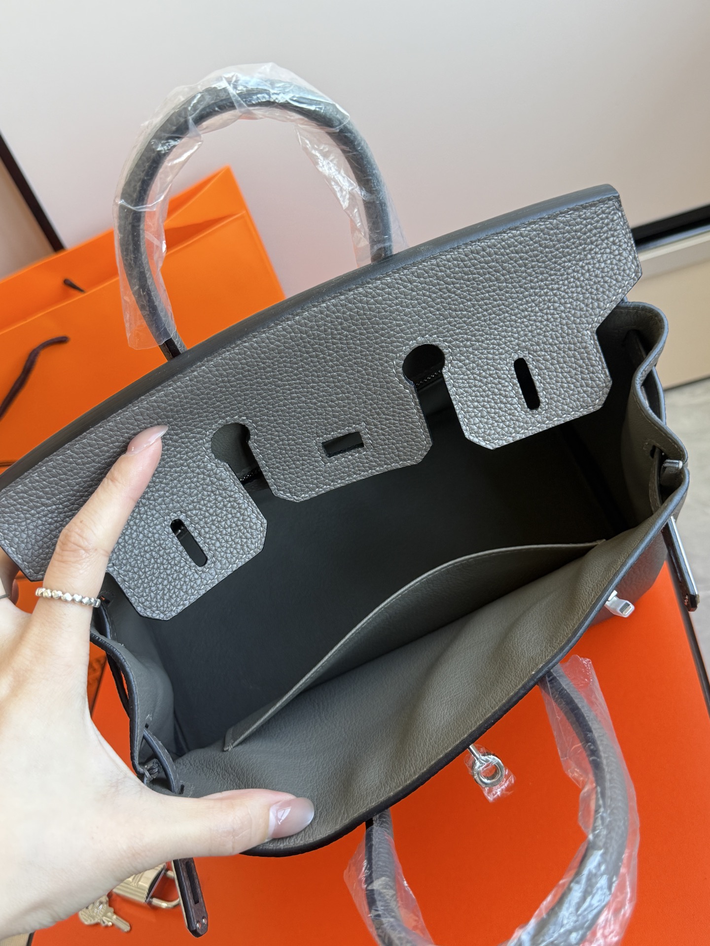 Hermès 铂金包·银扣锡器灰