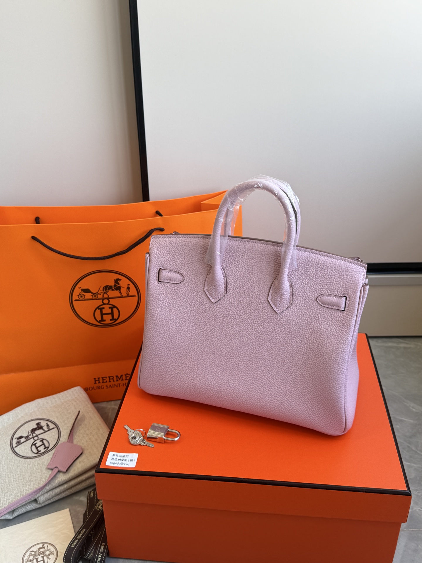 Hermès 铂金包·银扣锦葵紫