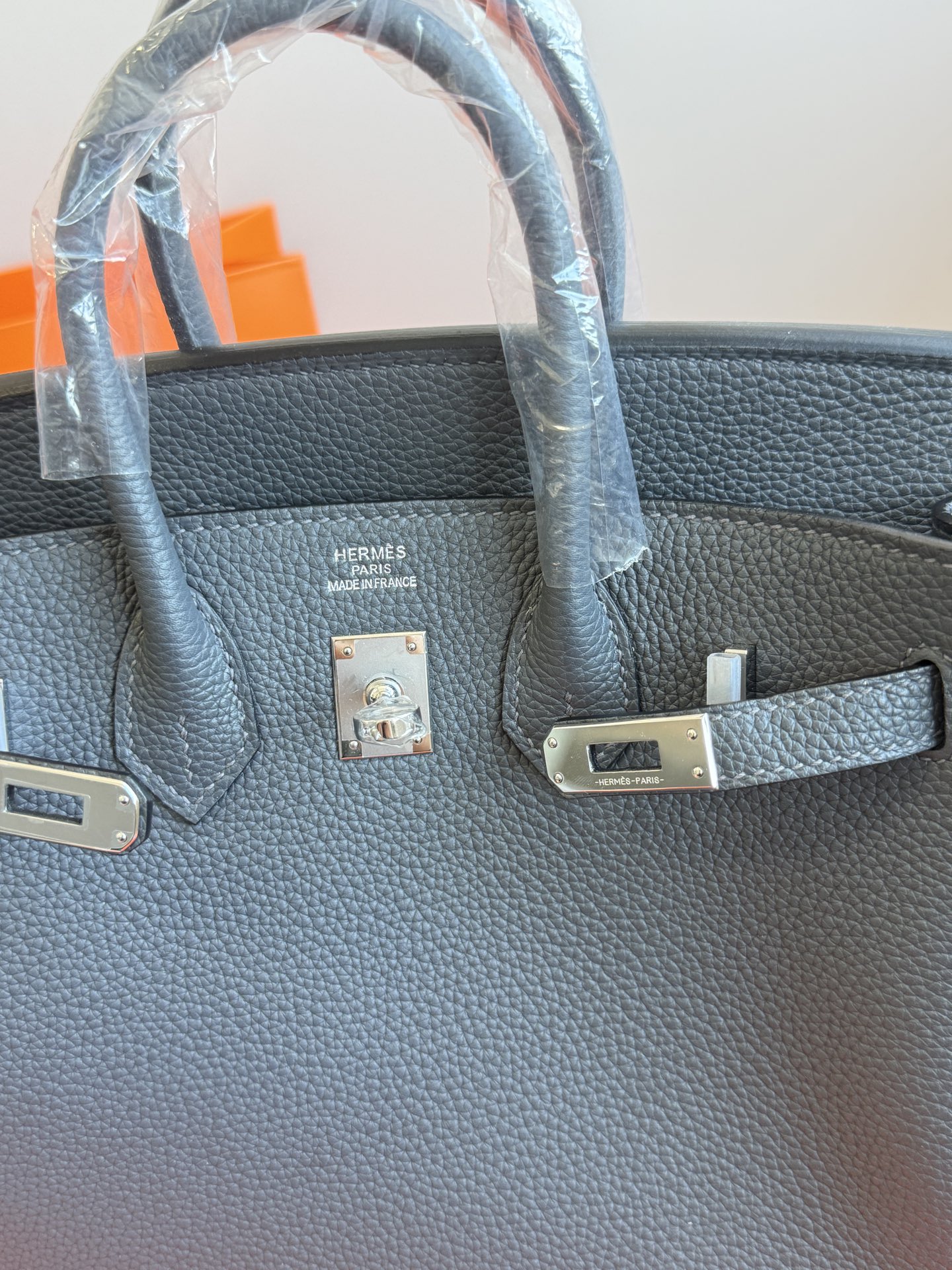 Hermès 铂金包·银扣雾霾灰