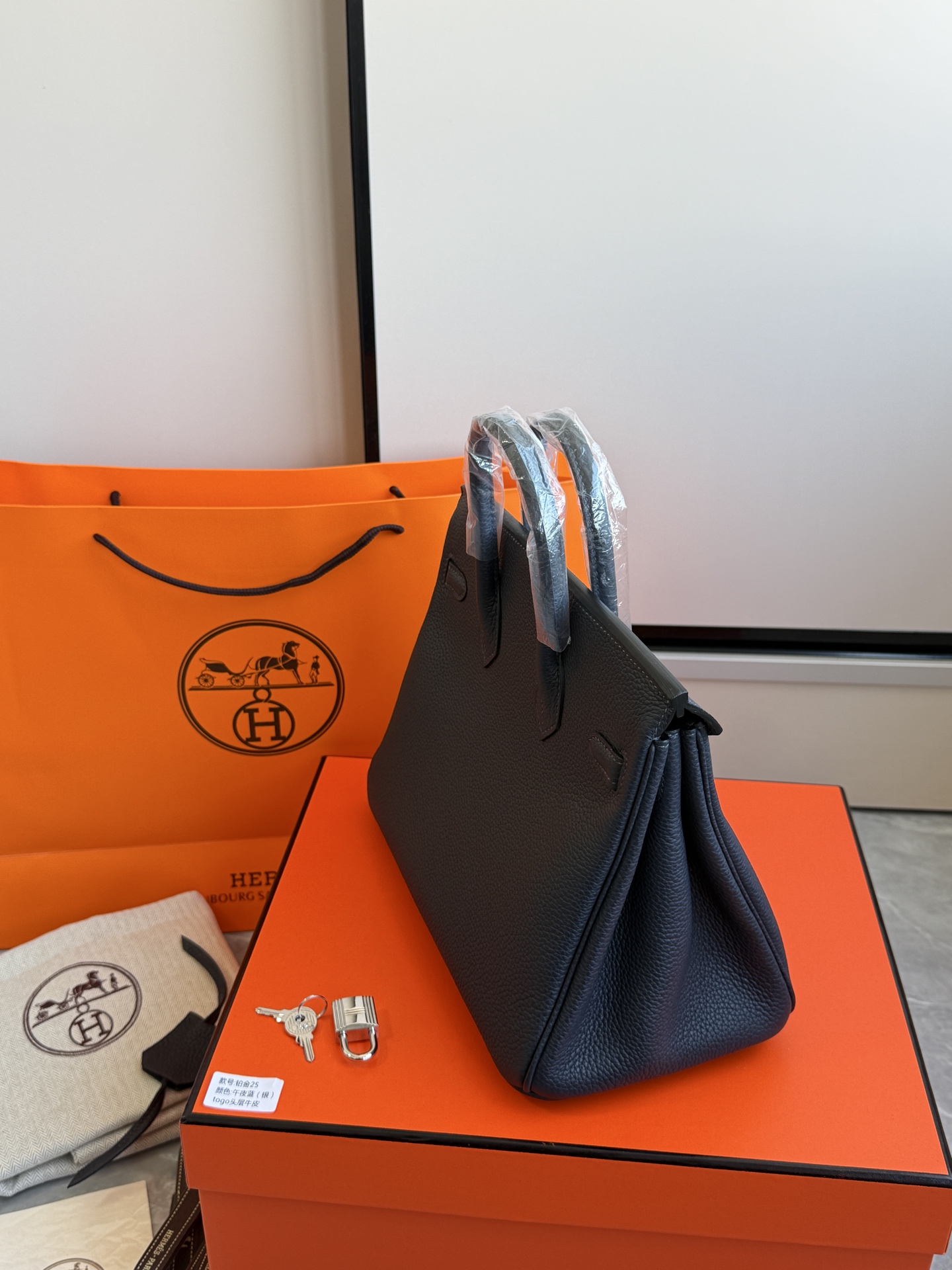 Hermès 铂金包·银扣午夜蓝