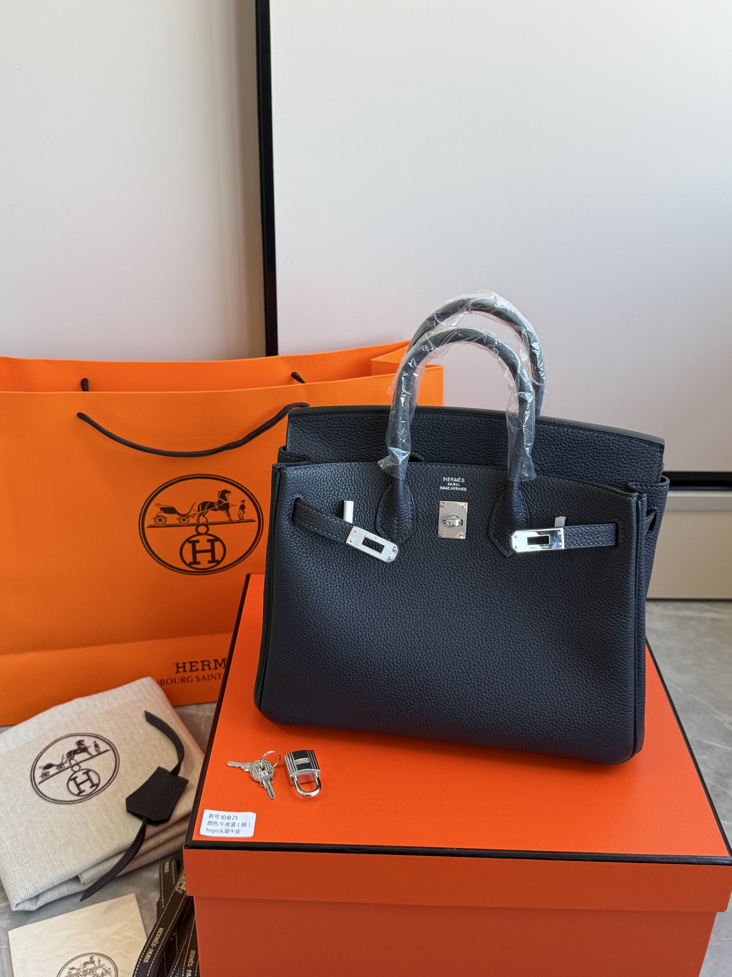 Hermès 铂金包·银扣午夜蓝