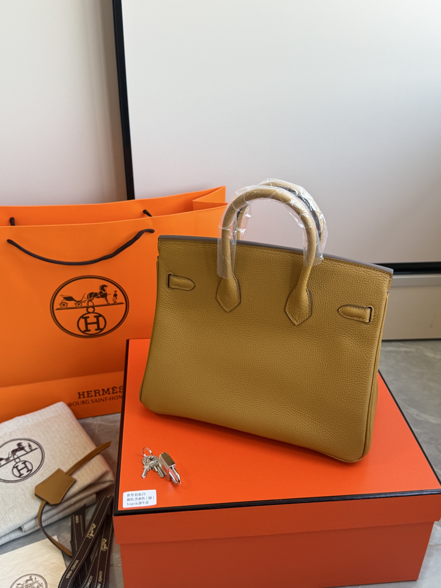 Hermès 铂金包·银扣芝麻色