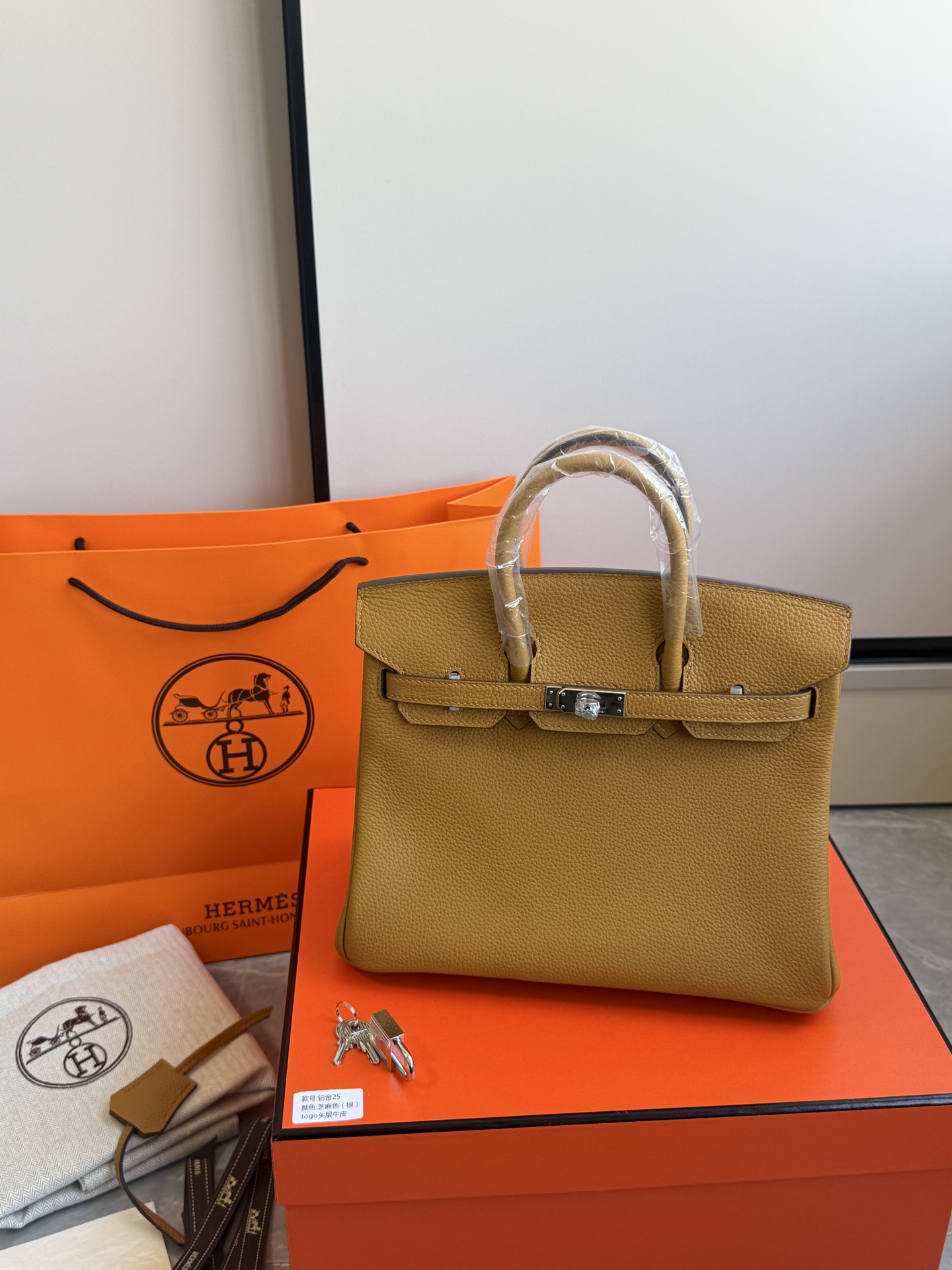 Hermès 铂金包·银扣芝麻色