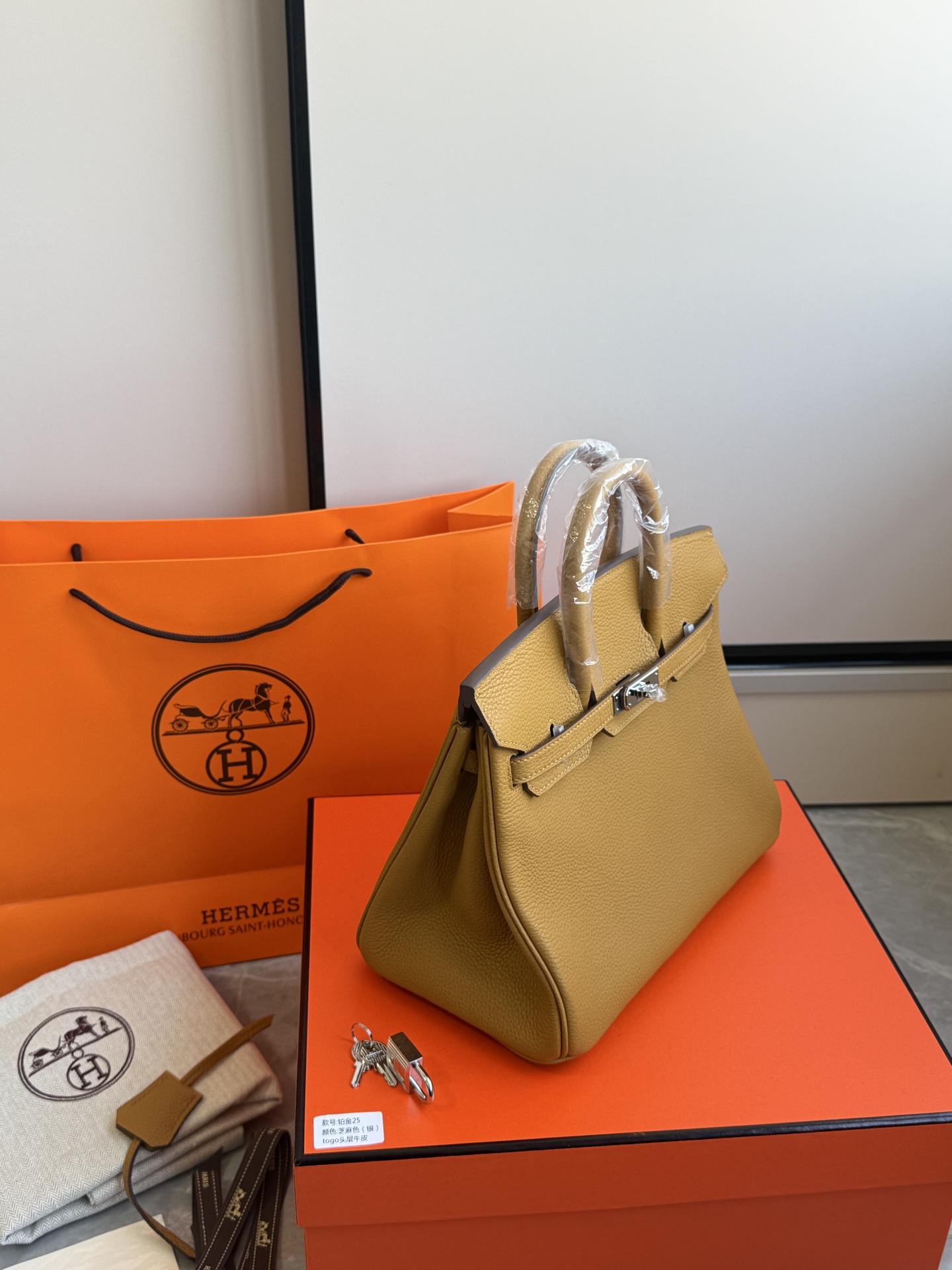 Hermès 铂金包·银扣芝麻色