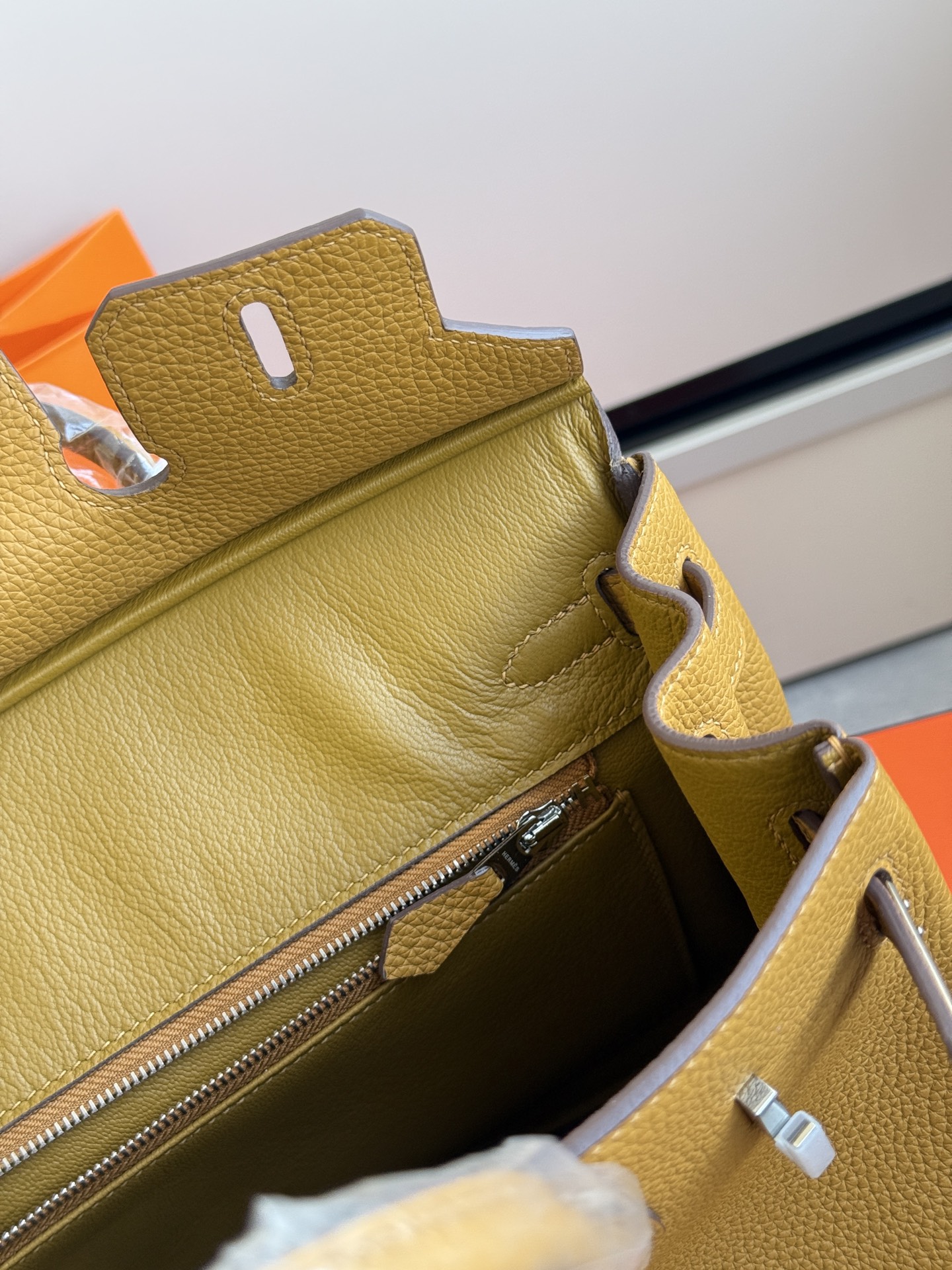 Hermès 铂金包·银扣芝麻色