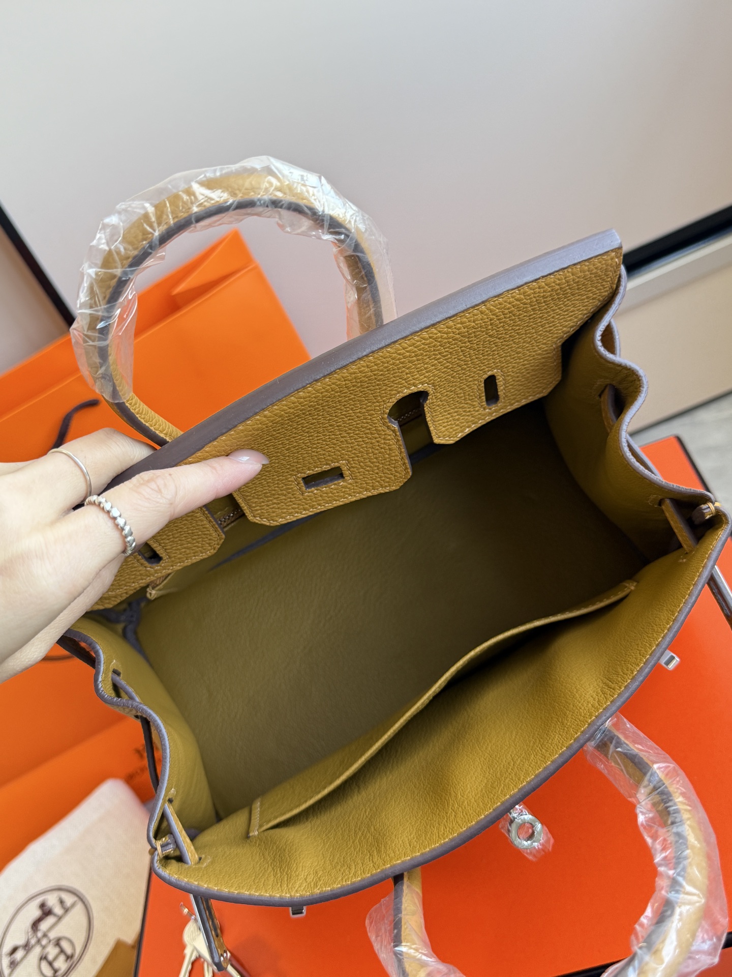 Hermès 铂金包·银扣芝麻色