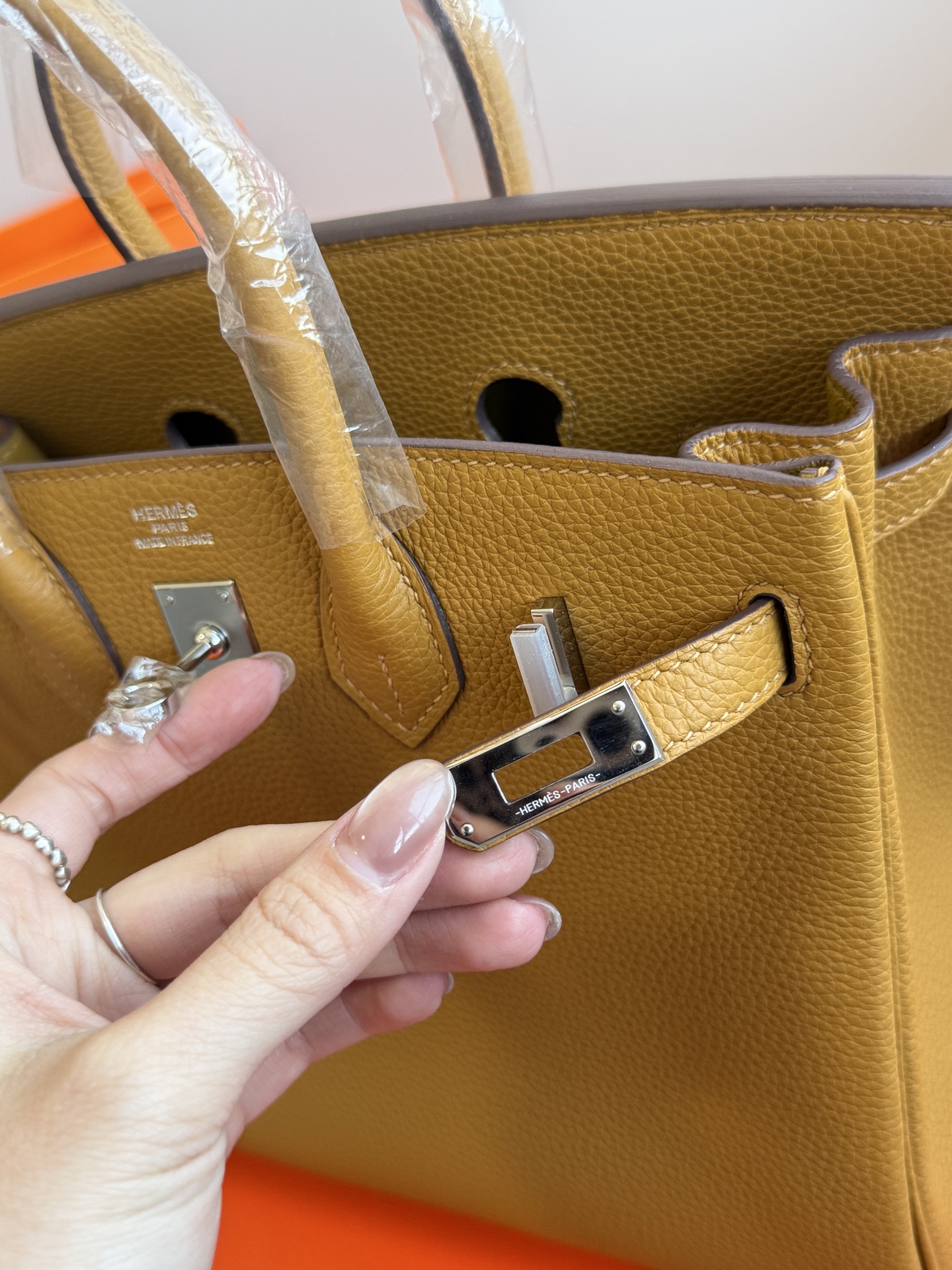 Hermès 铂金包·银扣芝麻色