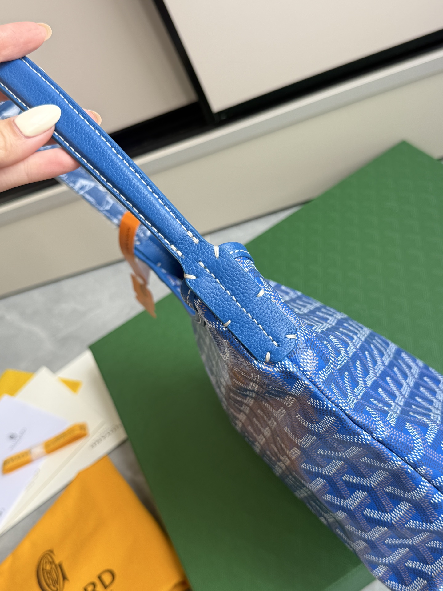 Goyard 升级版狗牙hobo迷你·浅蓝色