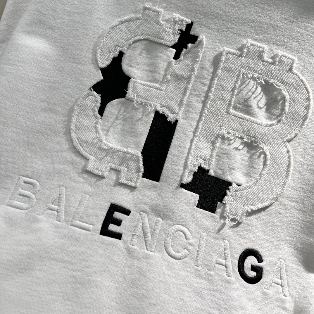 -Balenciaga2024秋冬新品毛衣！印花手榴弹元素！定织定染400g高克重牛肚纯棉卫衣面料制成面