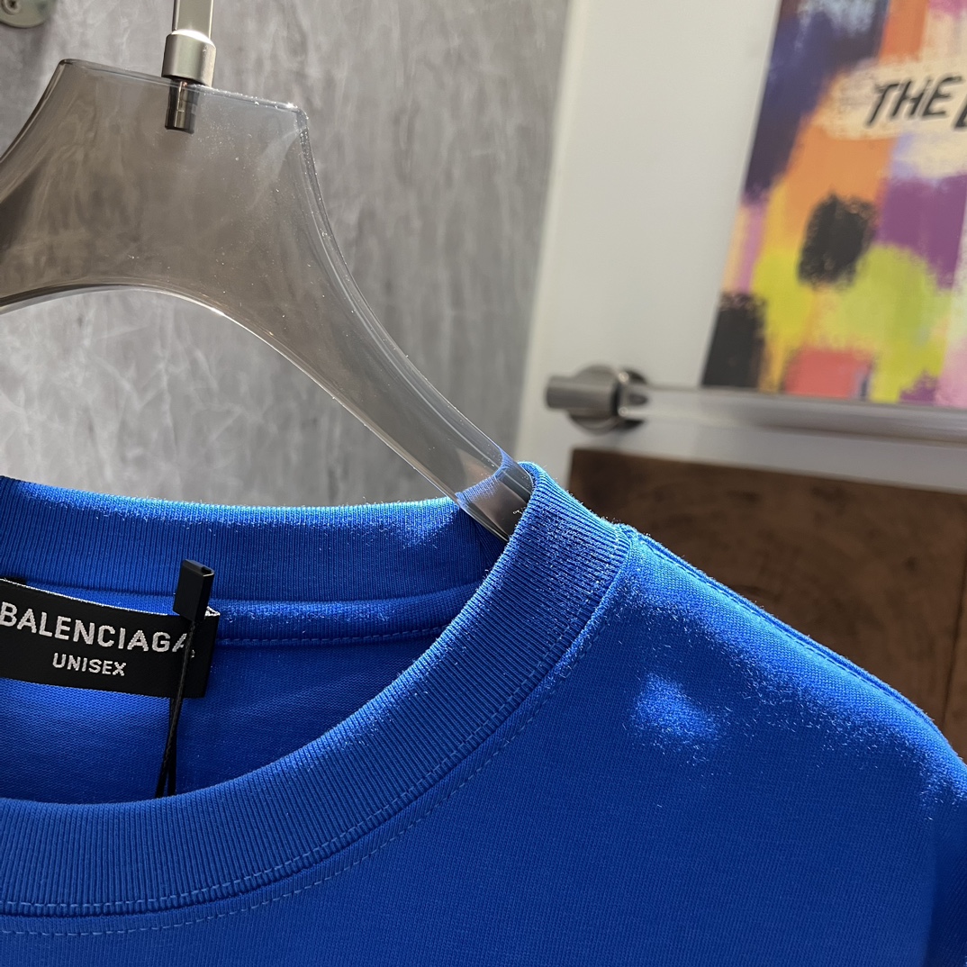 -Balenciaga巴黎家24年新品T恤订制高克重300g纯棉面料上身柔软舒适.轻松驾驭各种身材图案5