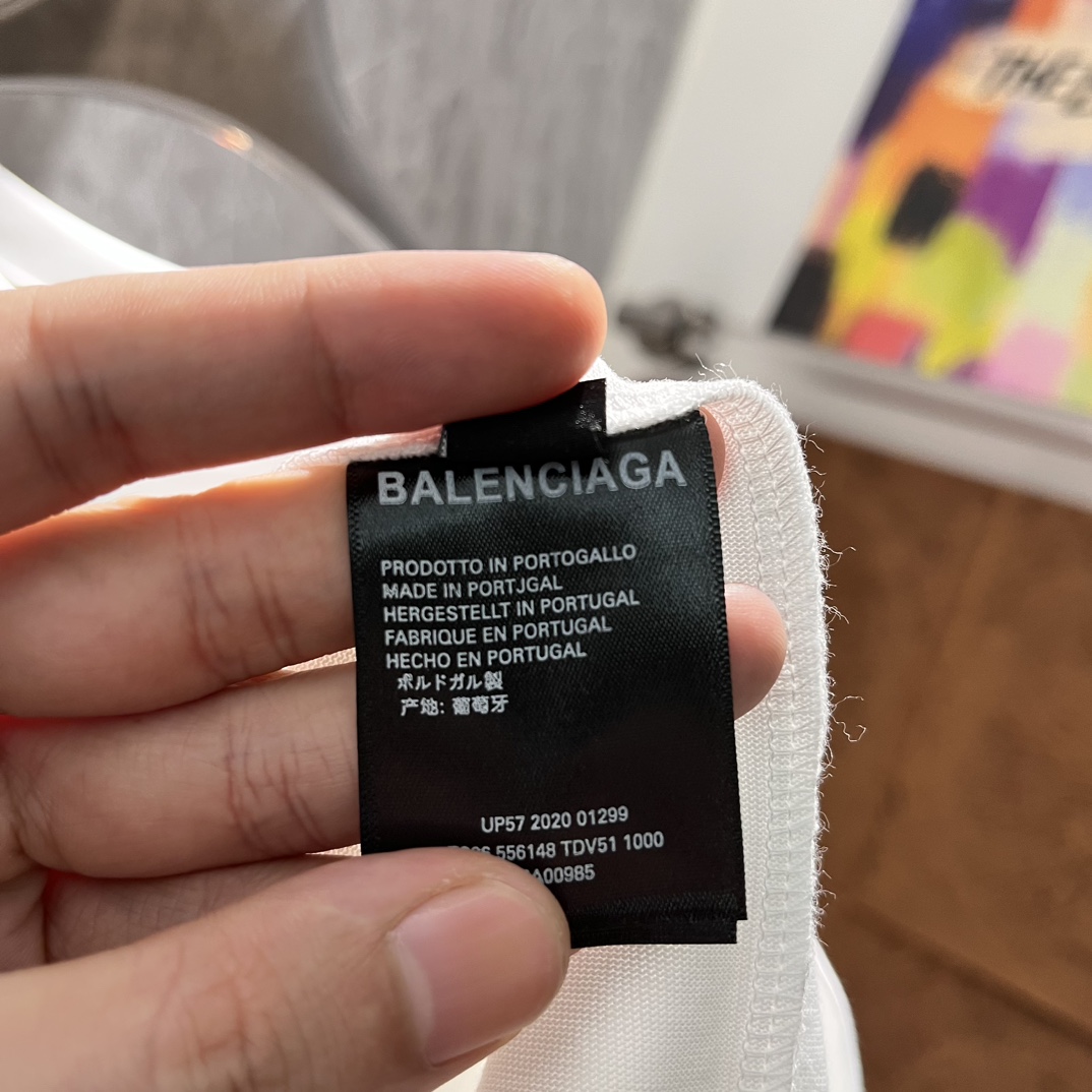 -Balenciaga24FW新品T恤.客供300g纯棉面料工整细致呈现完美效艺工艺化的棉料更贴合！！！