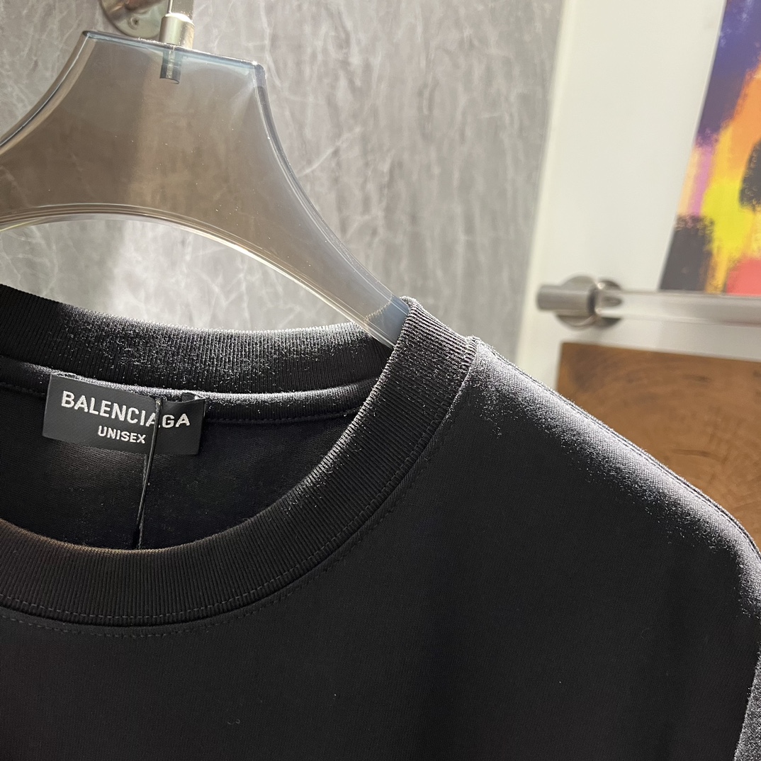 -Balenciaga24FW新品T恤.客供300g纯棉面料工整细致呈现完美效艺工艺化的棉料更贴合！！！