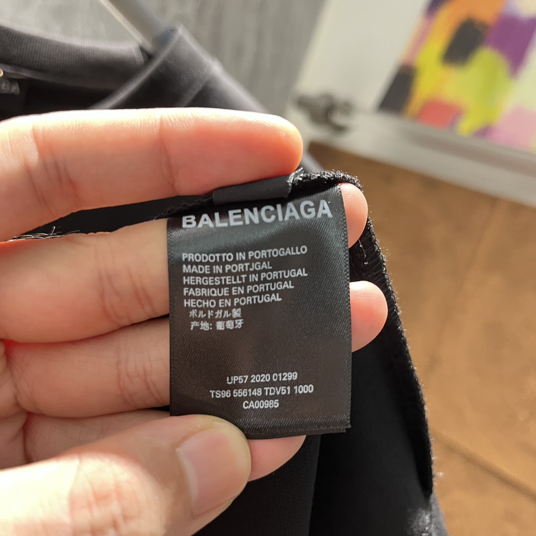 -Balenciaga24FW新品T恤.客供300g纯棉面料工整细致呈现完美效艺工艺化的棉料更贴合！！！