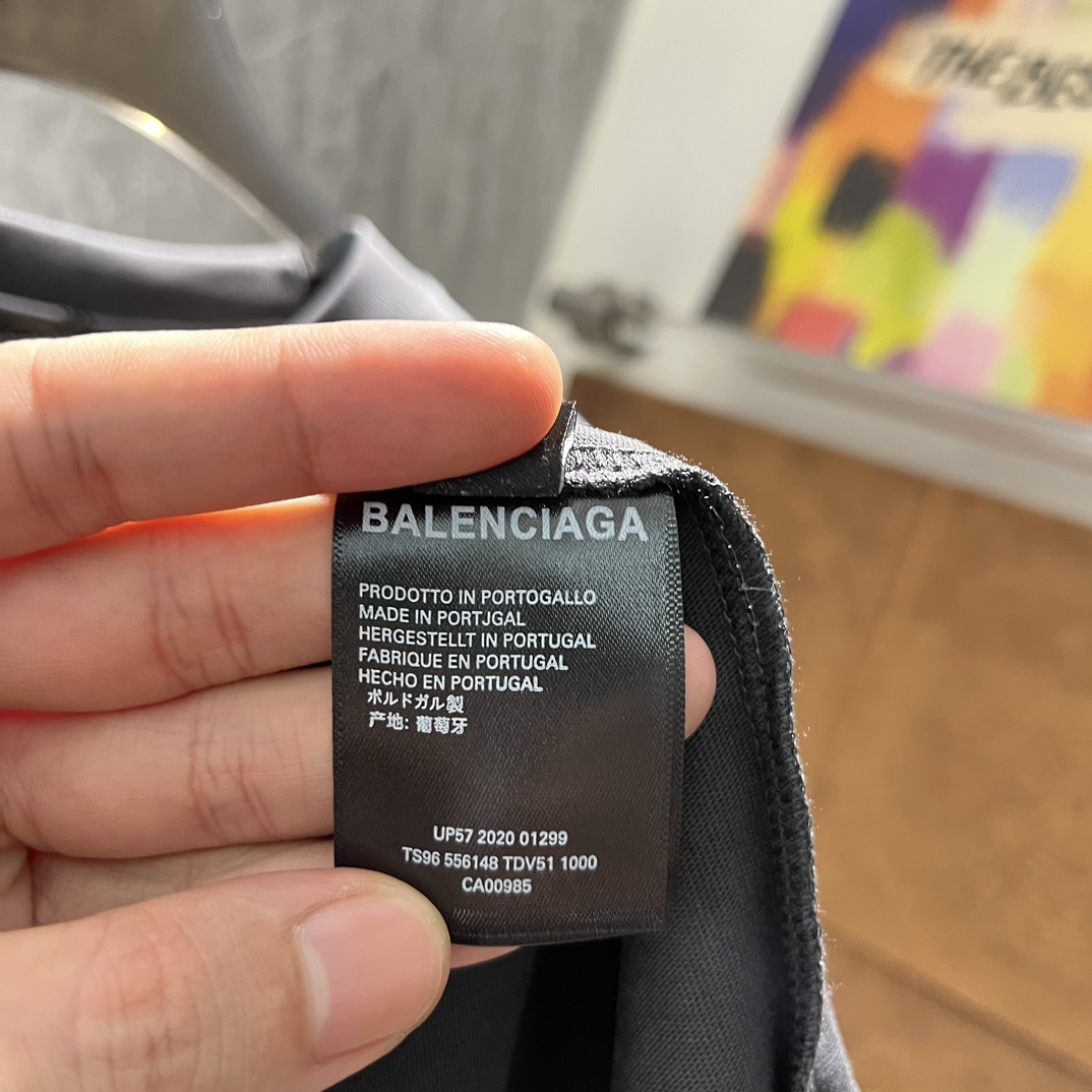 -Balenciaga24FW新品T恤.客供300g纯棉面料工整细致呈现完美效艺工艺化的棉料更贴合！！！