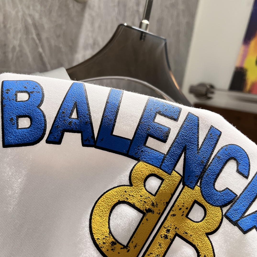 Balenciaga24FW新品T恤.客供300g纯棉面料工整细致呈现完美效艺工艺化的棉料更贴合！！！手