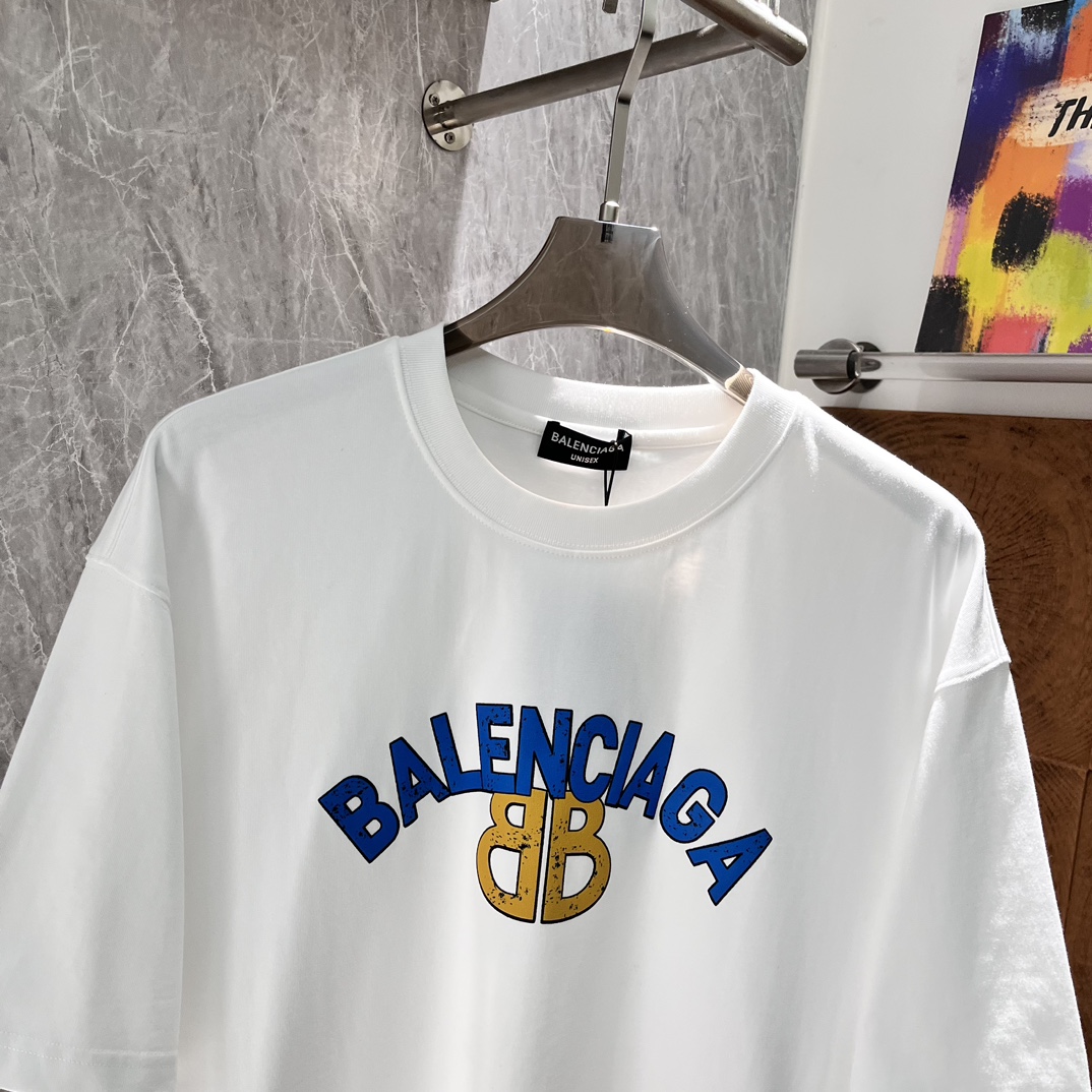 Balenciaga24FW新品T恤.客供300g纯棉面料工整细致呈现完美效艺工艺化的棉料更贴合！！！手