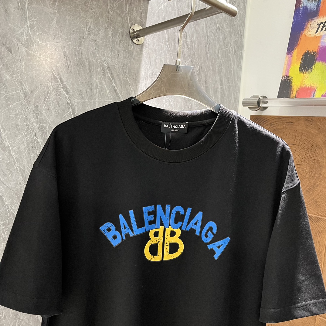 Balenciaga24FW新品T恤.客供300g纯棉面料工整细致呈现完美效艺工艺化的棉料更贴合！！！手