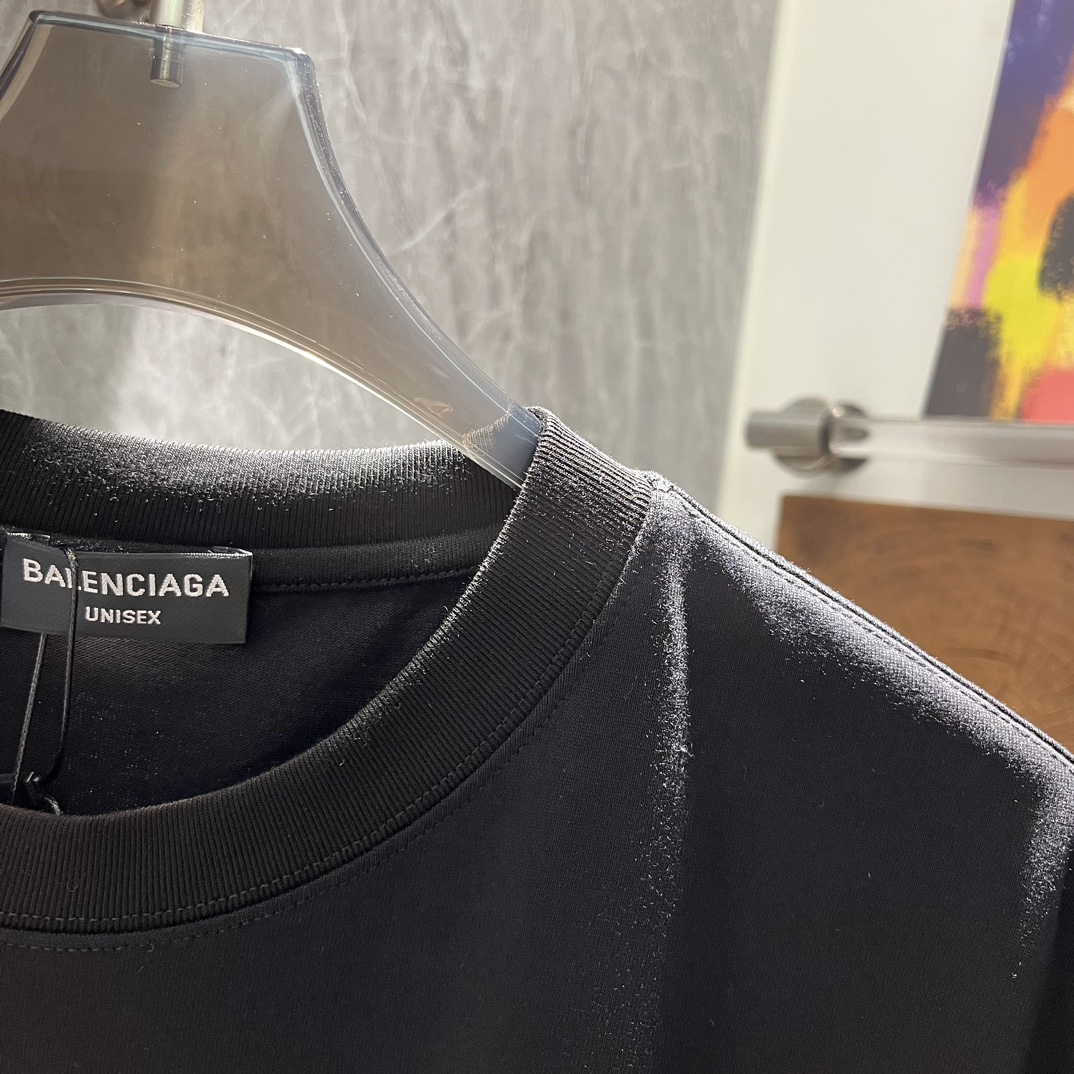 Balenciaga24FW新品T恤.客供300g纯棉面料工整细致呈现完美效艺工艺化的棉料更贴合！！！手