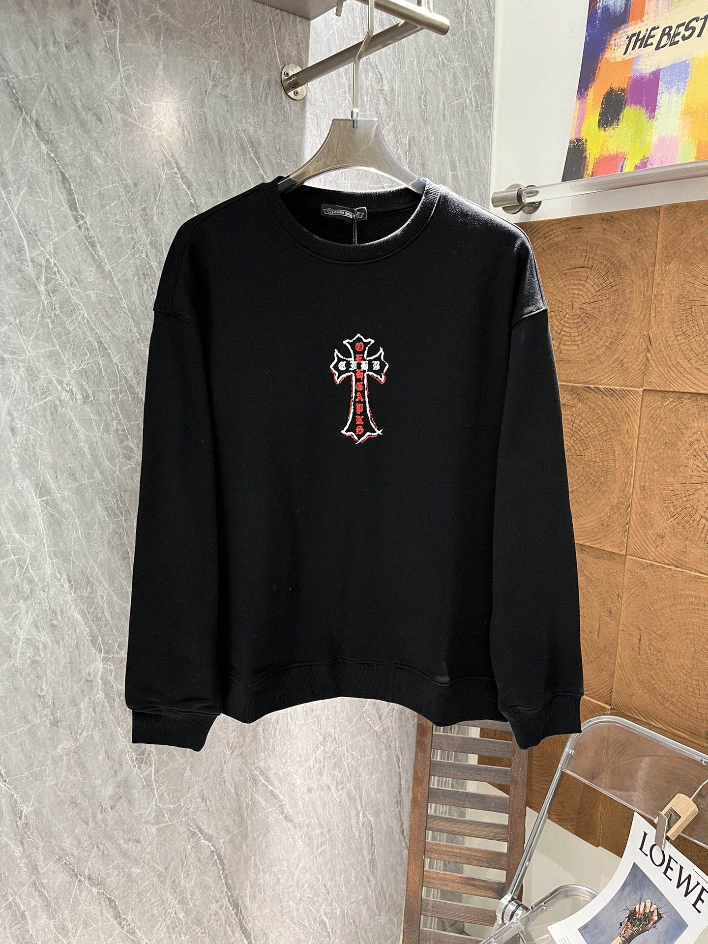 Chrome Hearts Clothing Sweatshirts Black Green Grey Embroidery