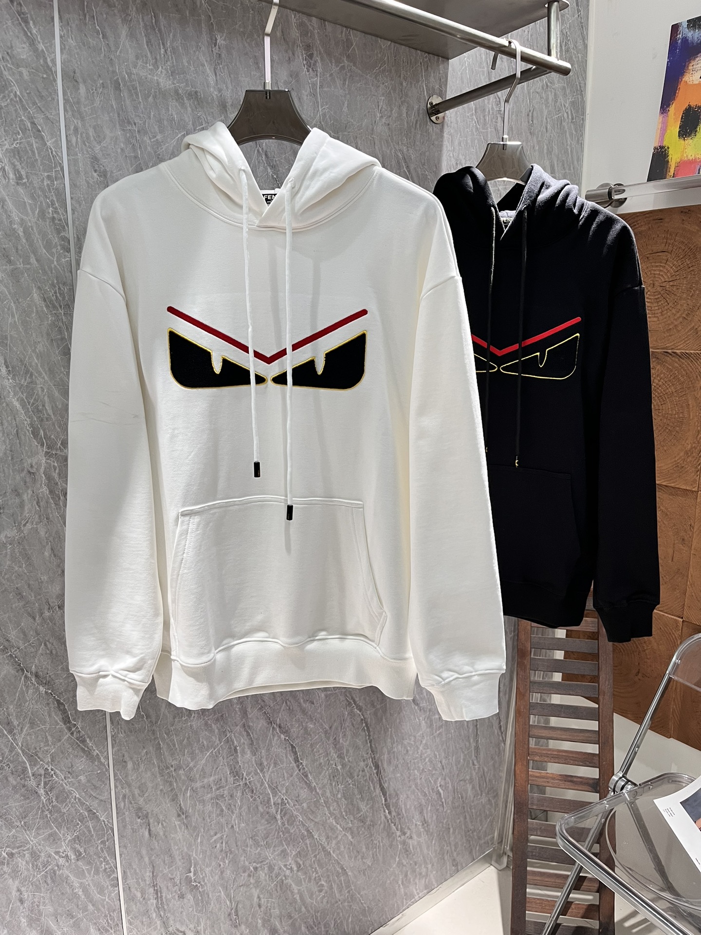 Fendi Clothing Hoodies Unisex Cotton Hooded Top