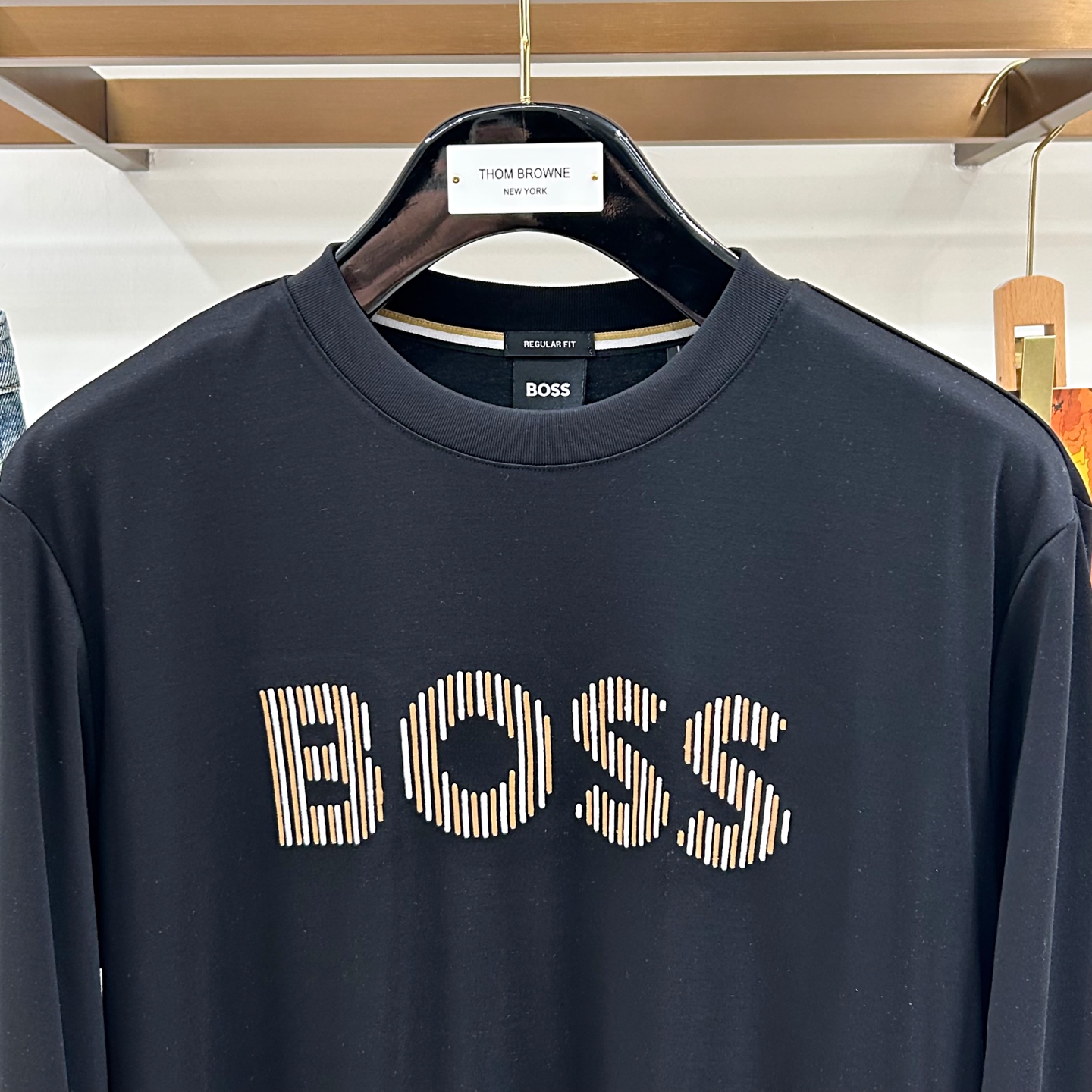 Boss独家专供8新款原单男士圆领长袖T恤高端定制 高版本 时尚百搭爆款，原版进口莫代尔面料 胸前logo图案设计 手感