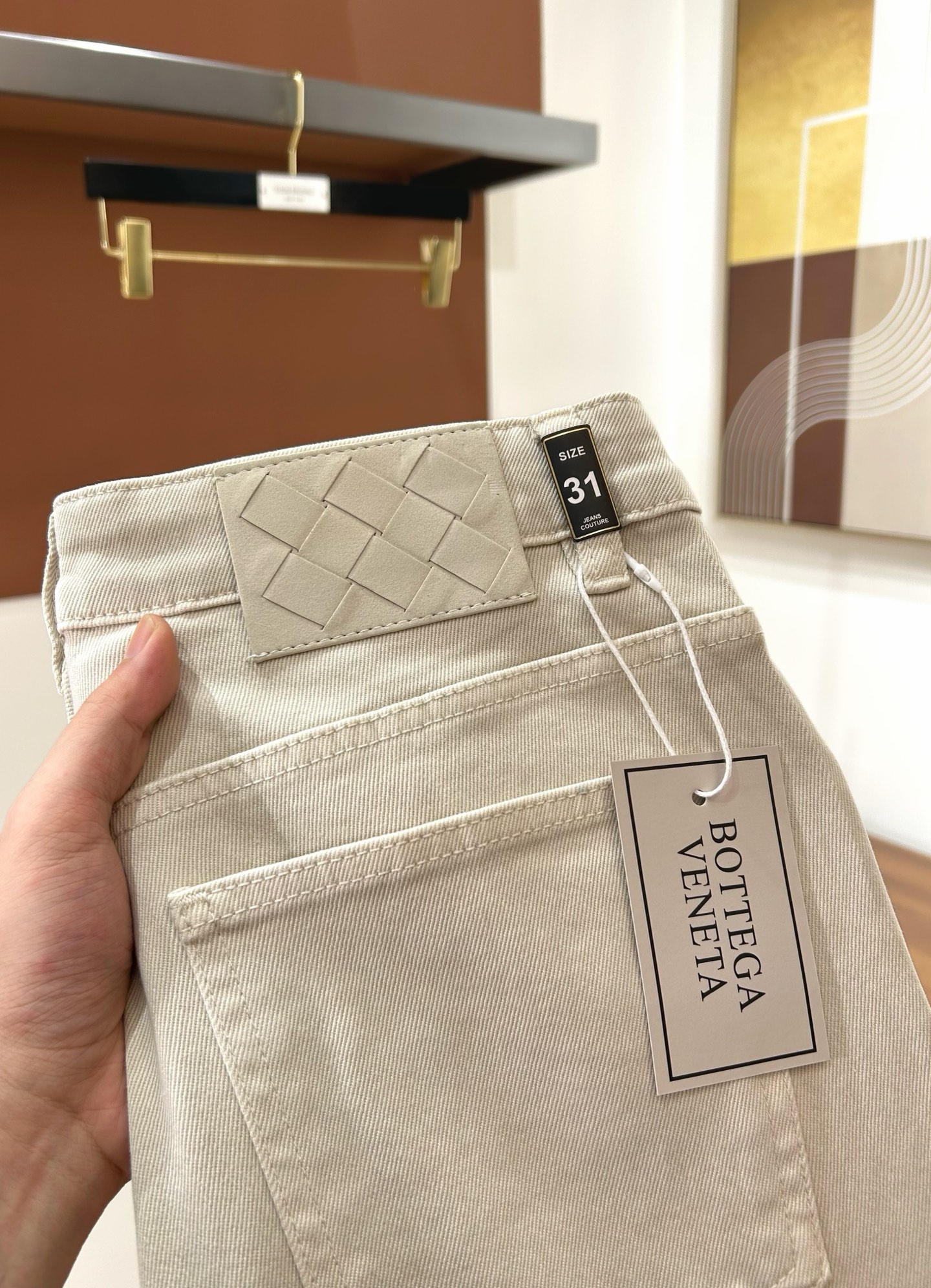 Bottega Veneta Beige Ribbed Pants