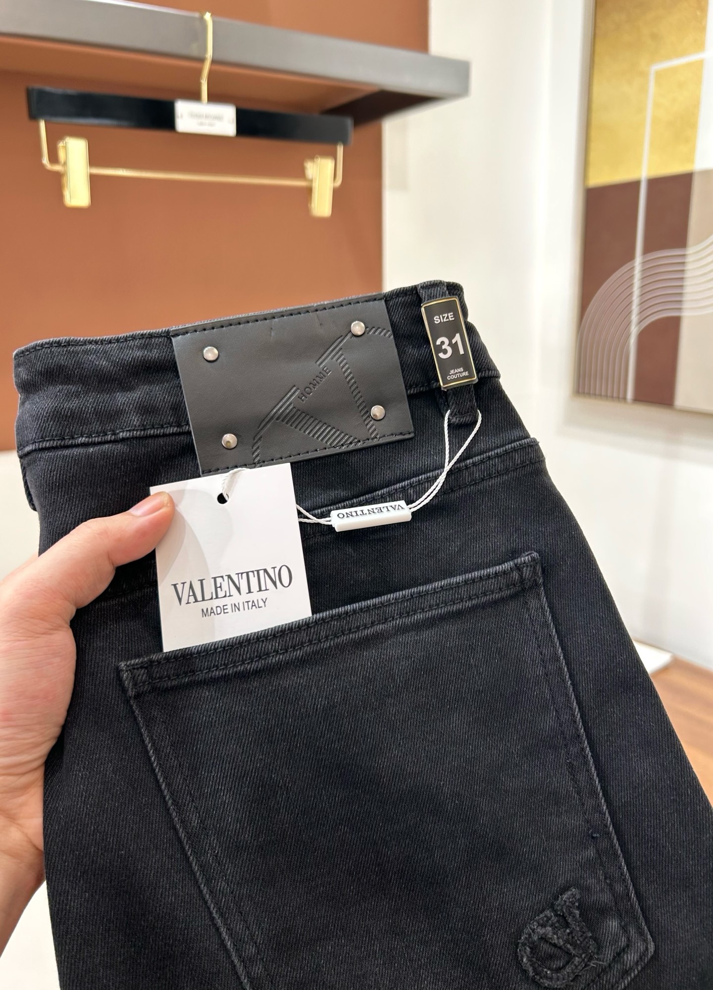 Valentino Black Logo Jeans