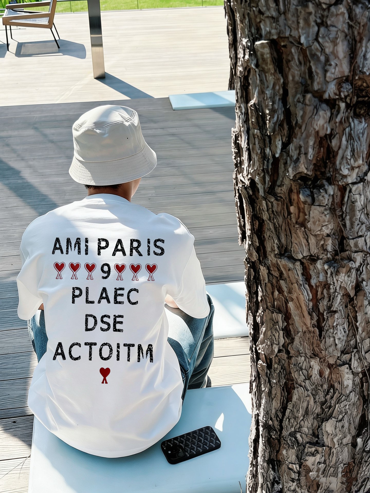 Ami家   春夏新款首发专柜最新款短袖圆领T恤 高端订制 设计前卫时尚！品牌logo重工艺设计 高端定