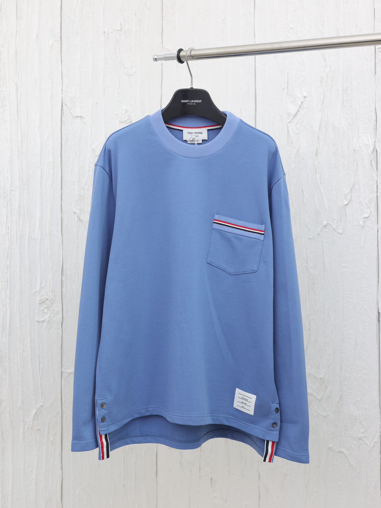 Sudadera de algodón 100% de fibra larga peinada, 26 hilos, 420g, para hombre y mujer, Thom Brown*/Tom Browne TB 2024. L…