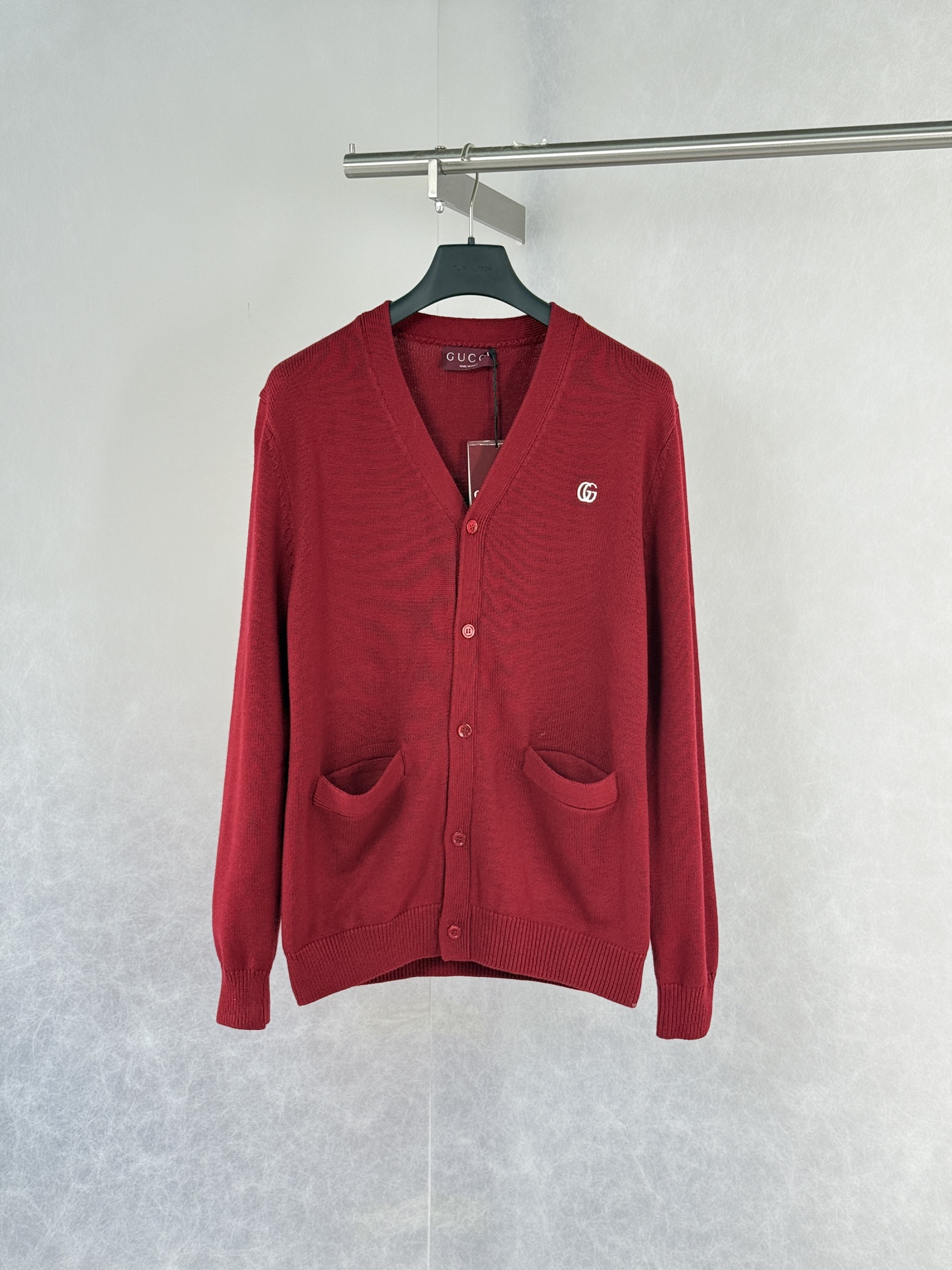 Gucci Red Button Cardigan