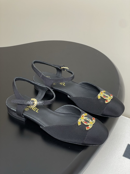Chanel Black Mary Jane Slingback Flats with CC Logo - Summer Collection 1 Chanel Black Mary Jane Slingback Flats with CC Logo - Summer Collection