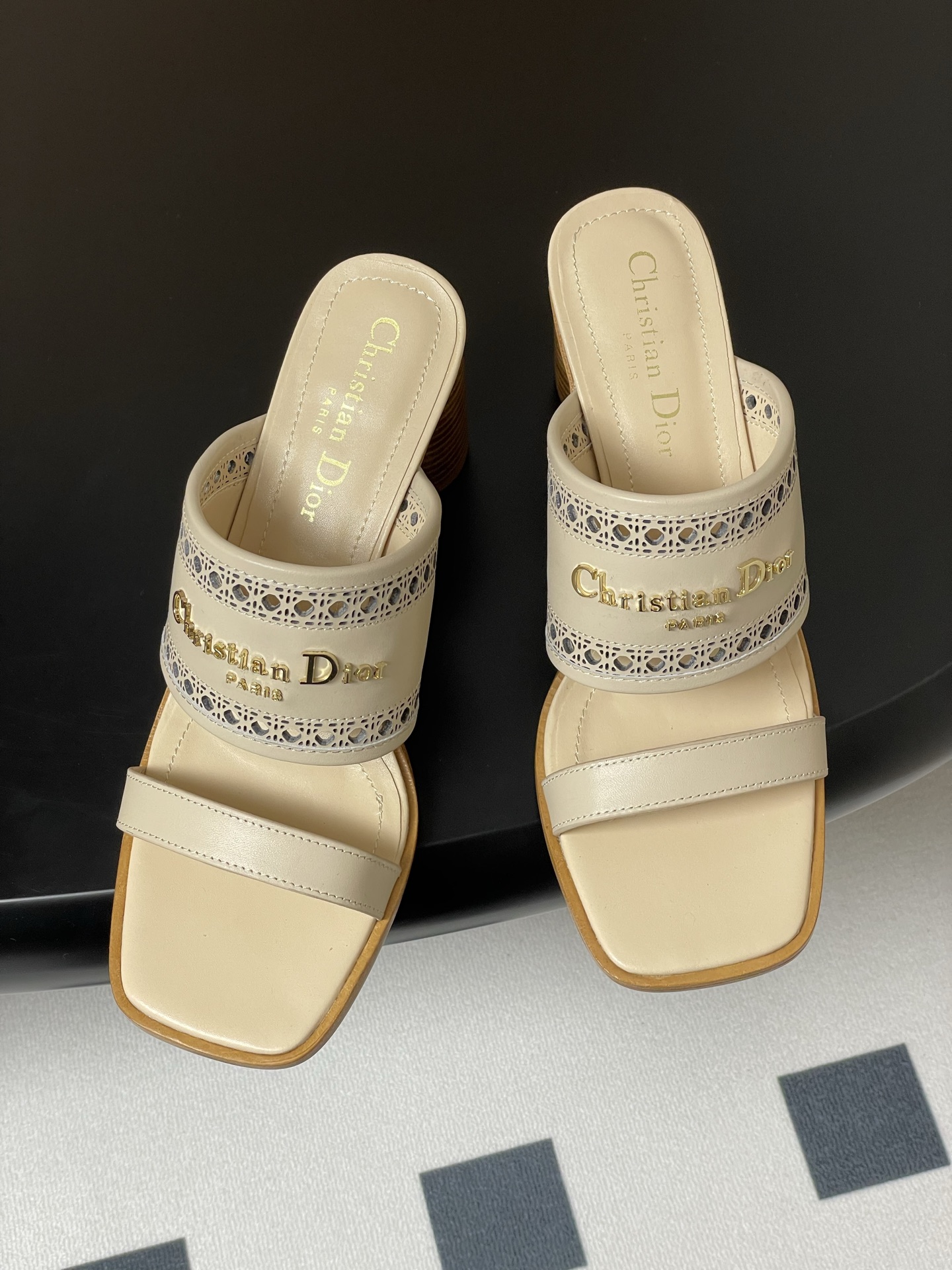 Dior D-Lane Heeled Mules with Cannage Motif and 'Christian Dior' Signature 3 i1741999577208 475 0 1