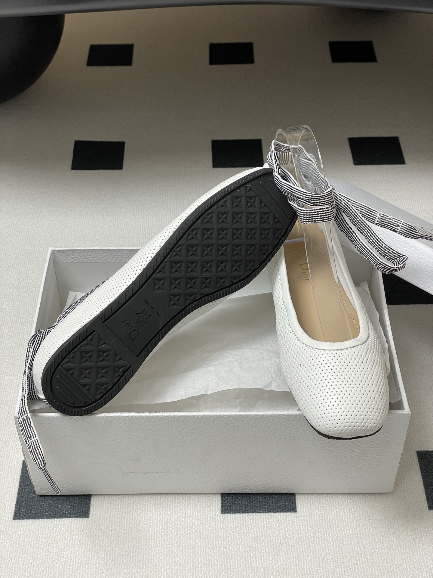 Dior D-Journey Lace-Up Ballet Flats - Elegant & Comfortable Dance Shoes 9 i1742253653982 3587 0 7