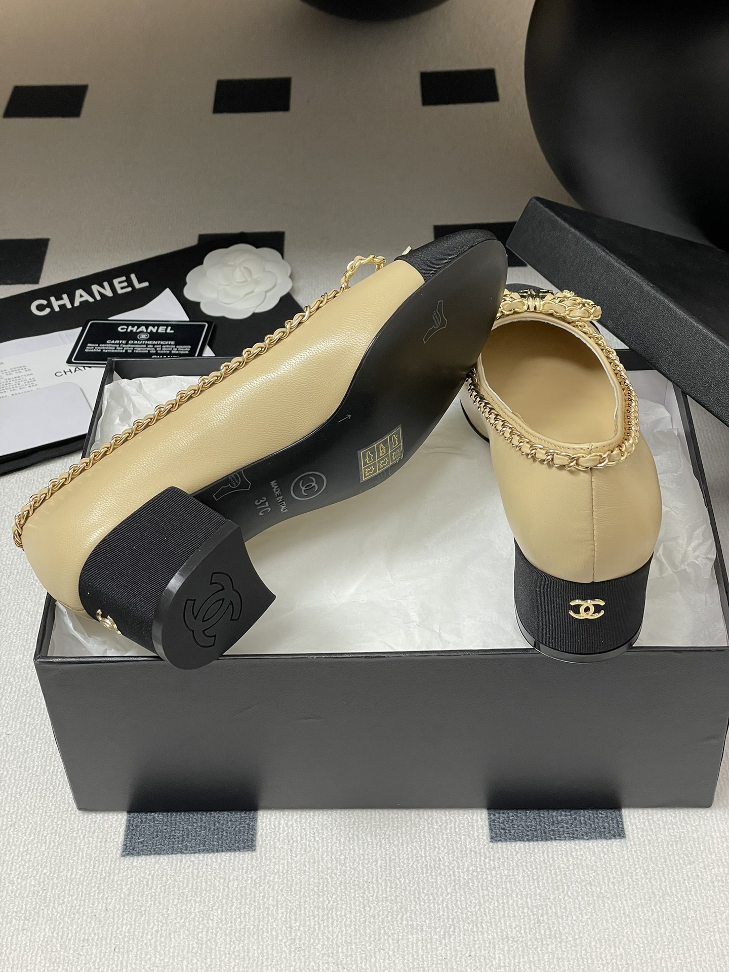 Chanel Inspired Chain Embellished Block Heel Pumps - Chic and Comfortable 10 i1743636167 2848 0